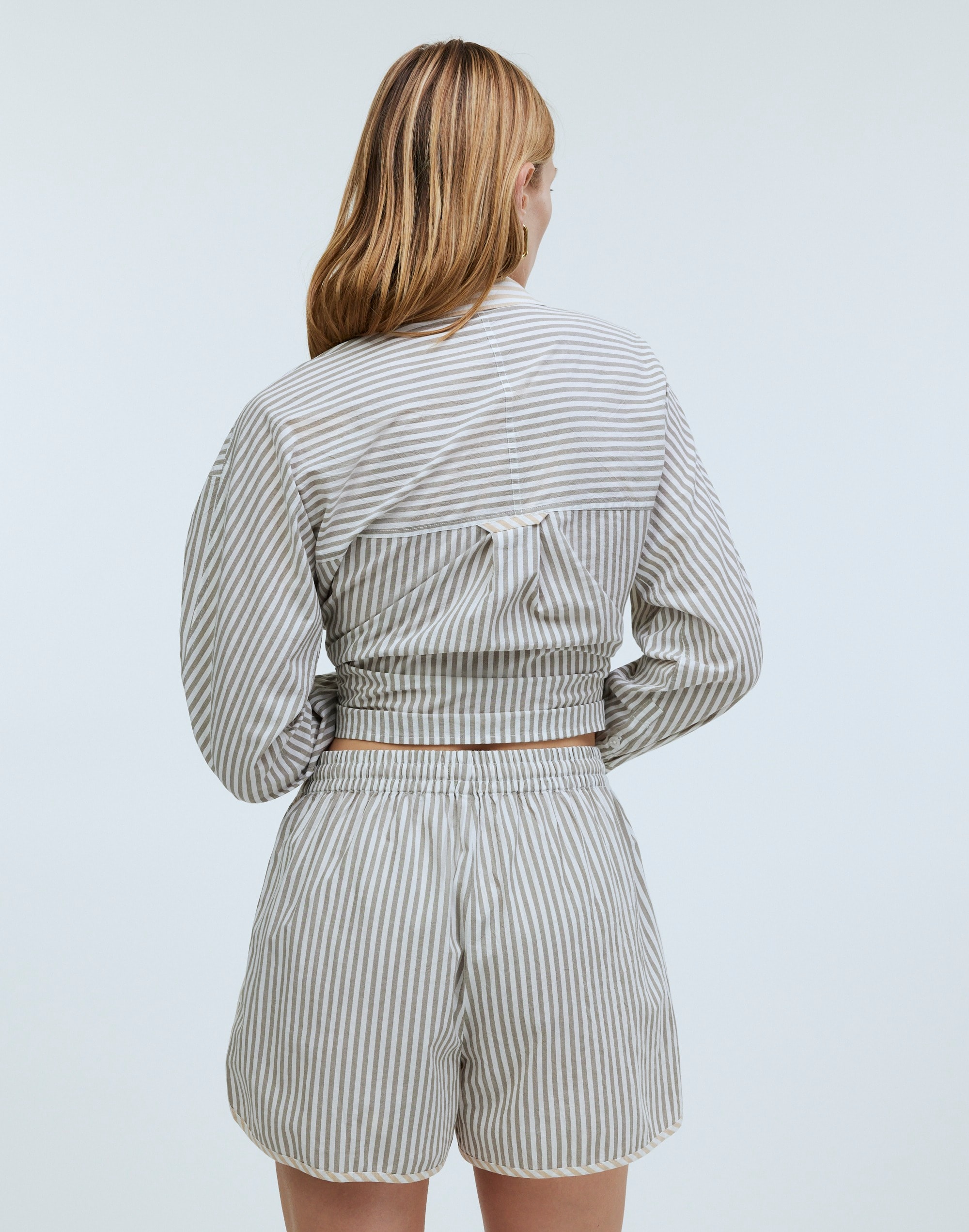 Crinkle Cotton Dolphin-Hem Shorts | Madewell