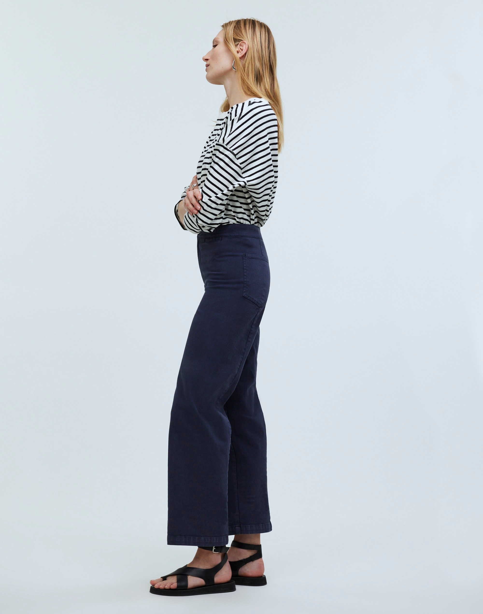 The Emmett Wide-Leg Crop Pant: Welt Pocket Edition