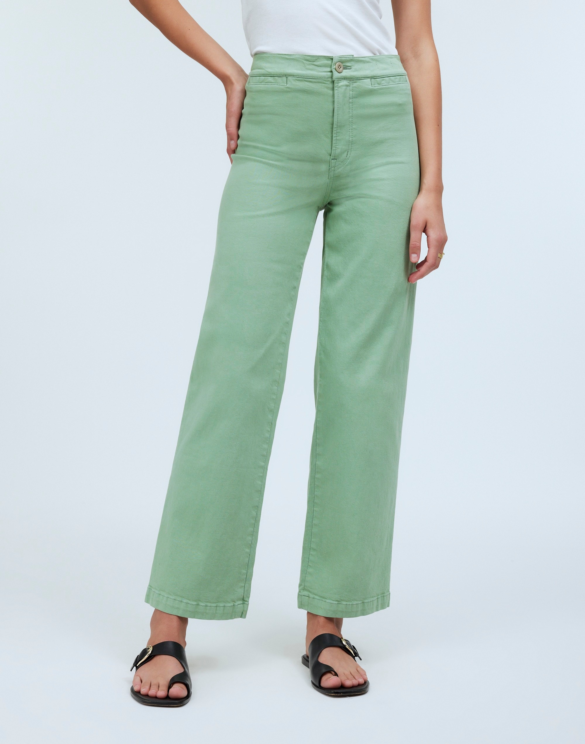 The Emmett Wide-Leg Crop Pant: Welt Pocket Edition