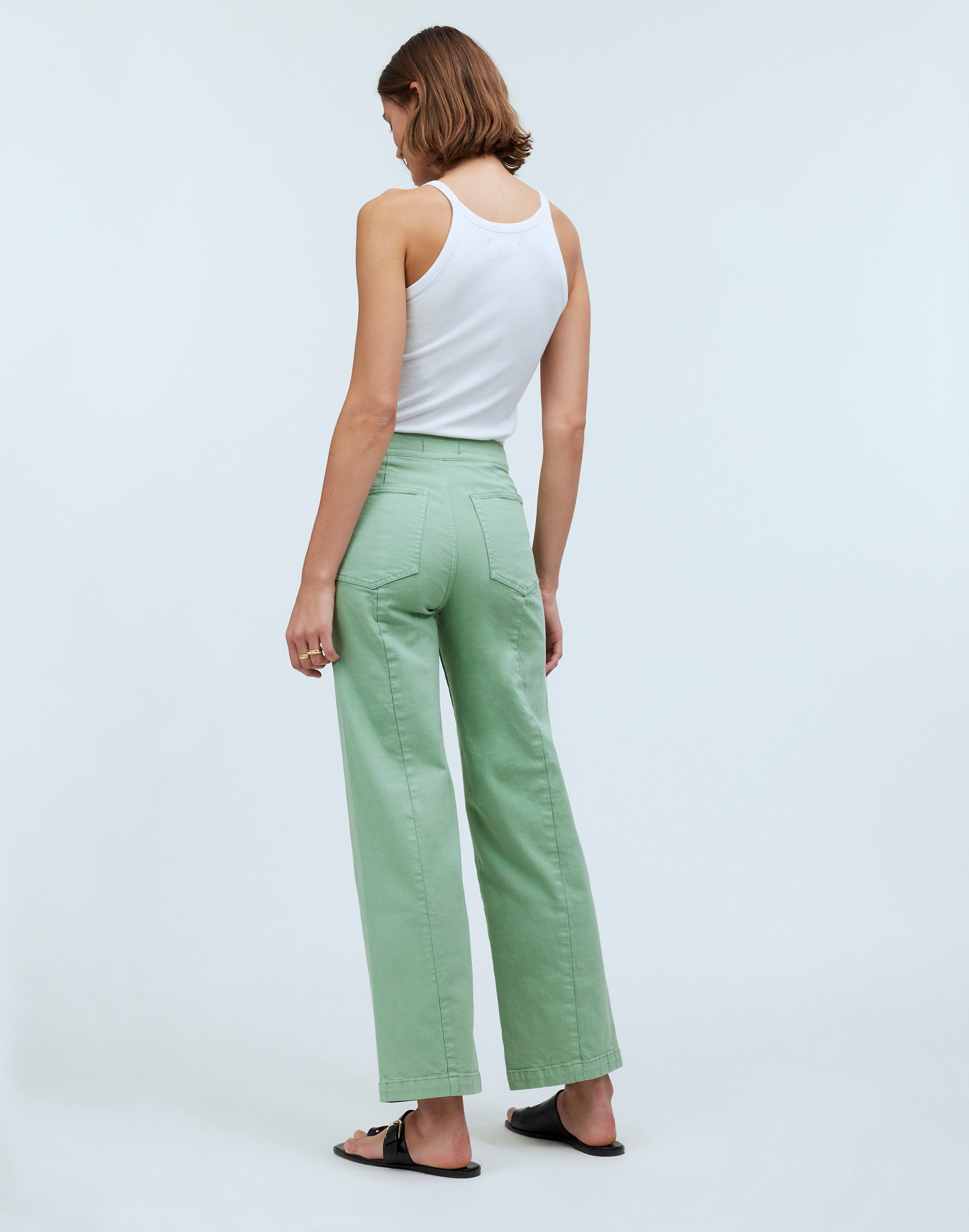 The Emmett Wide-Leg Crop Pant: Welt Pocket Edition