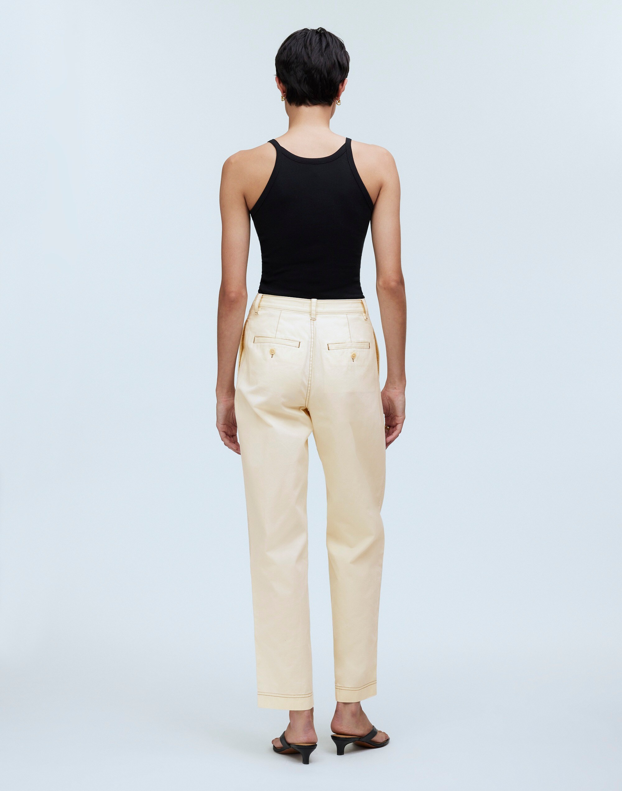 Pleated Straight Pants