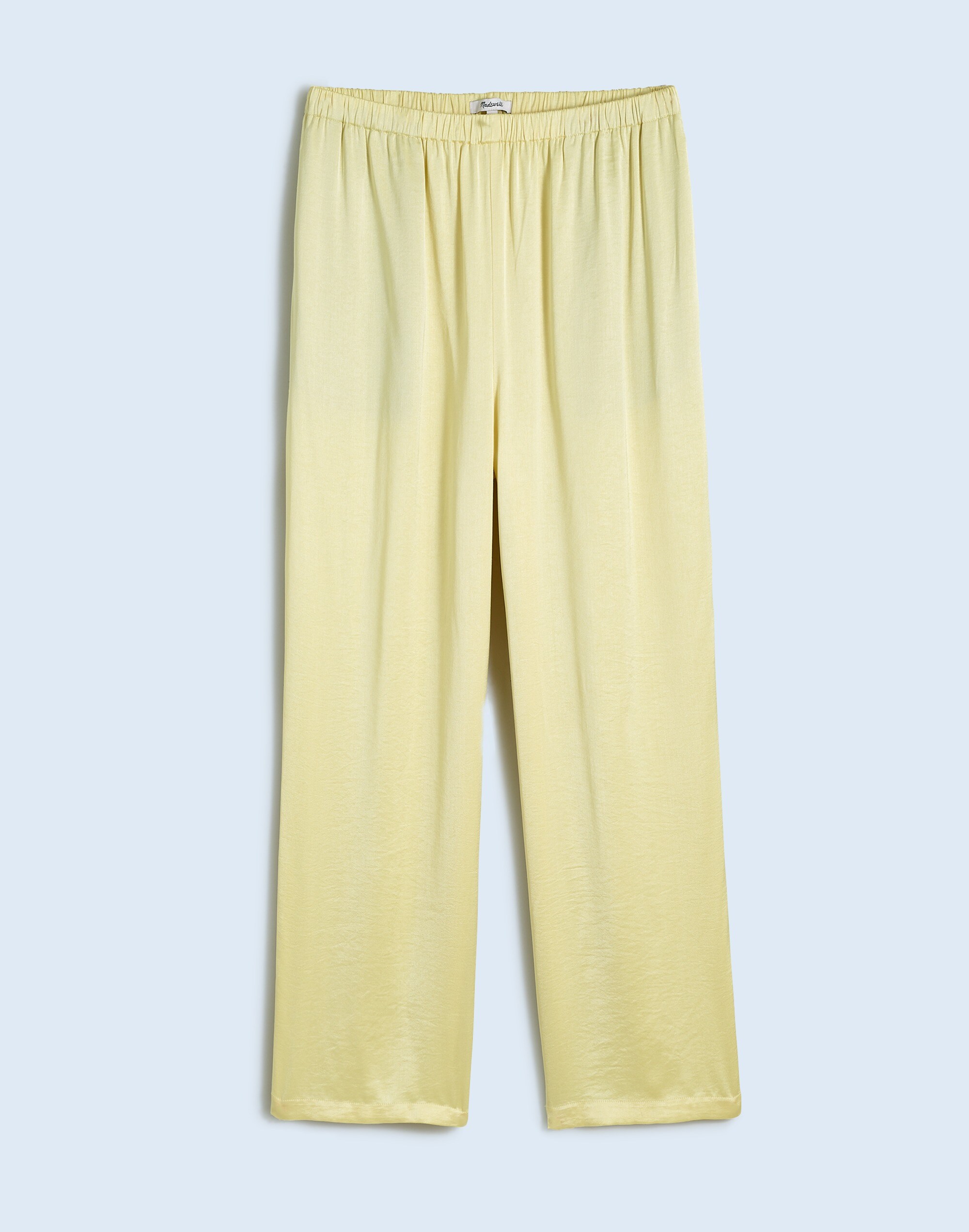 Straight-Leg Full-Length Pants in Satin