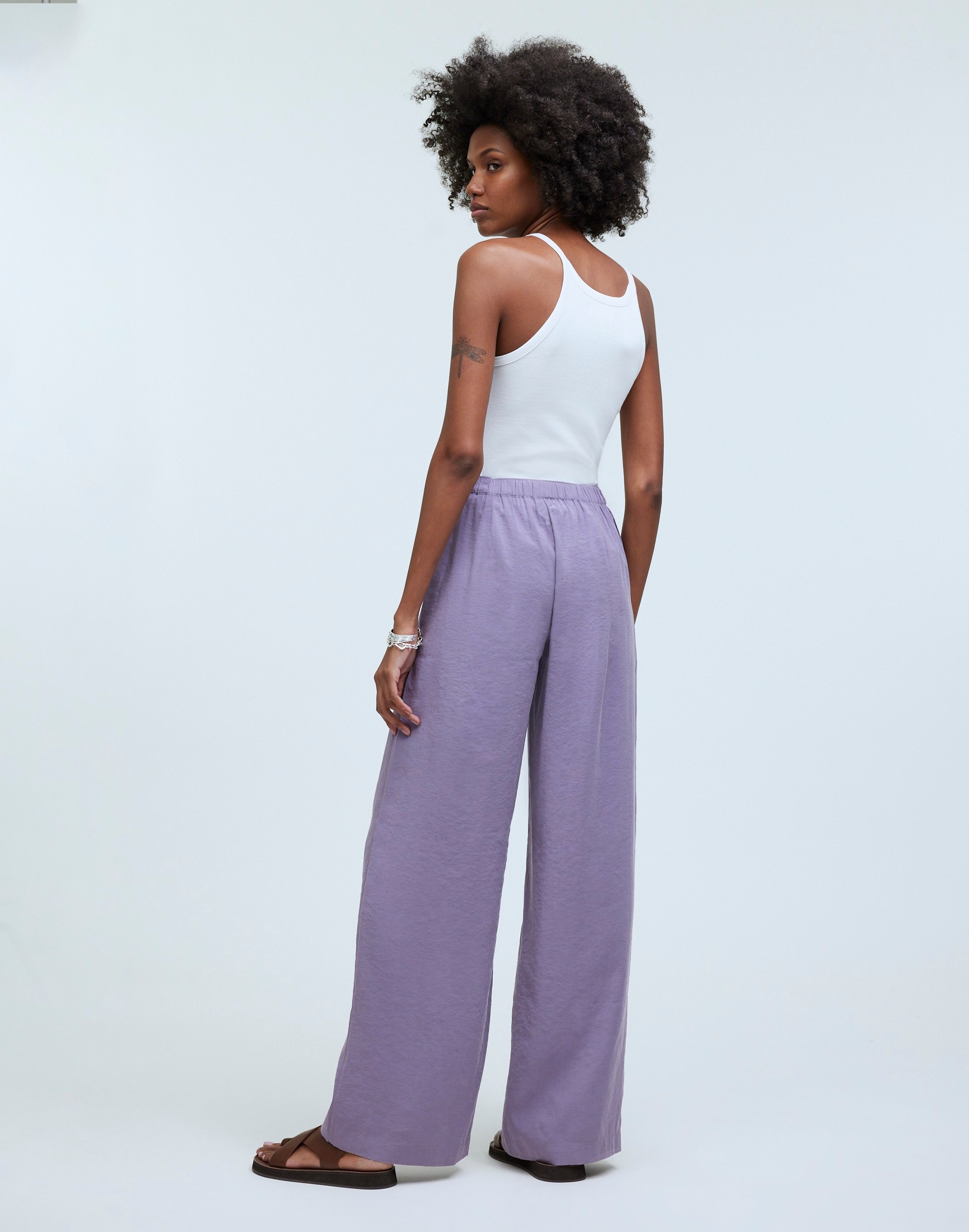 Pull-On Wide-Leg Pants in Softdrape