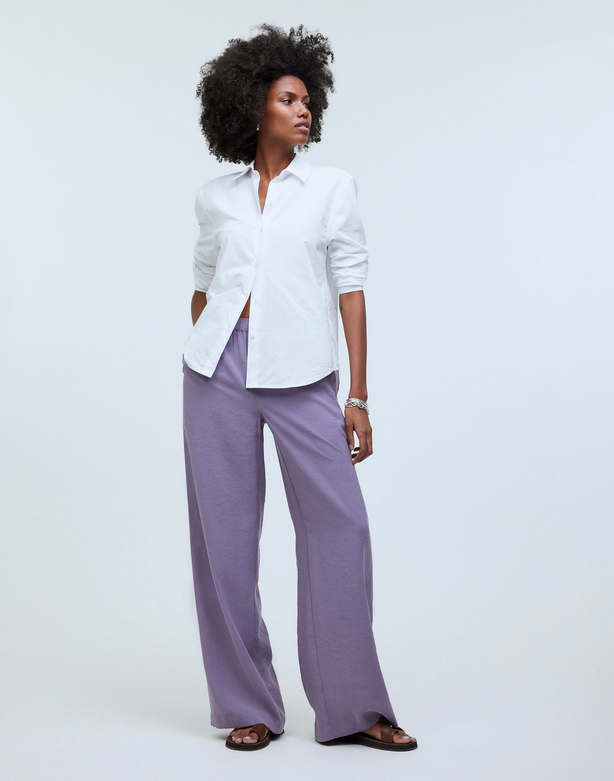Pull-On Wide-Leg Pants in Softdrape
