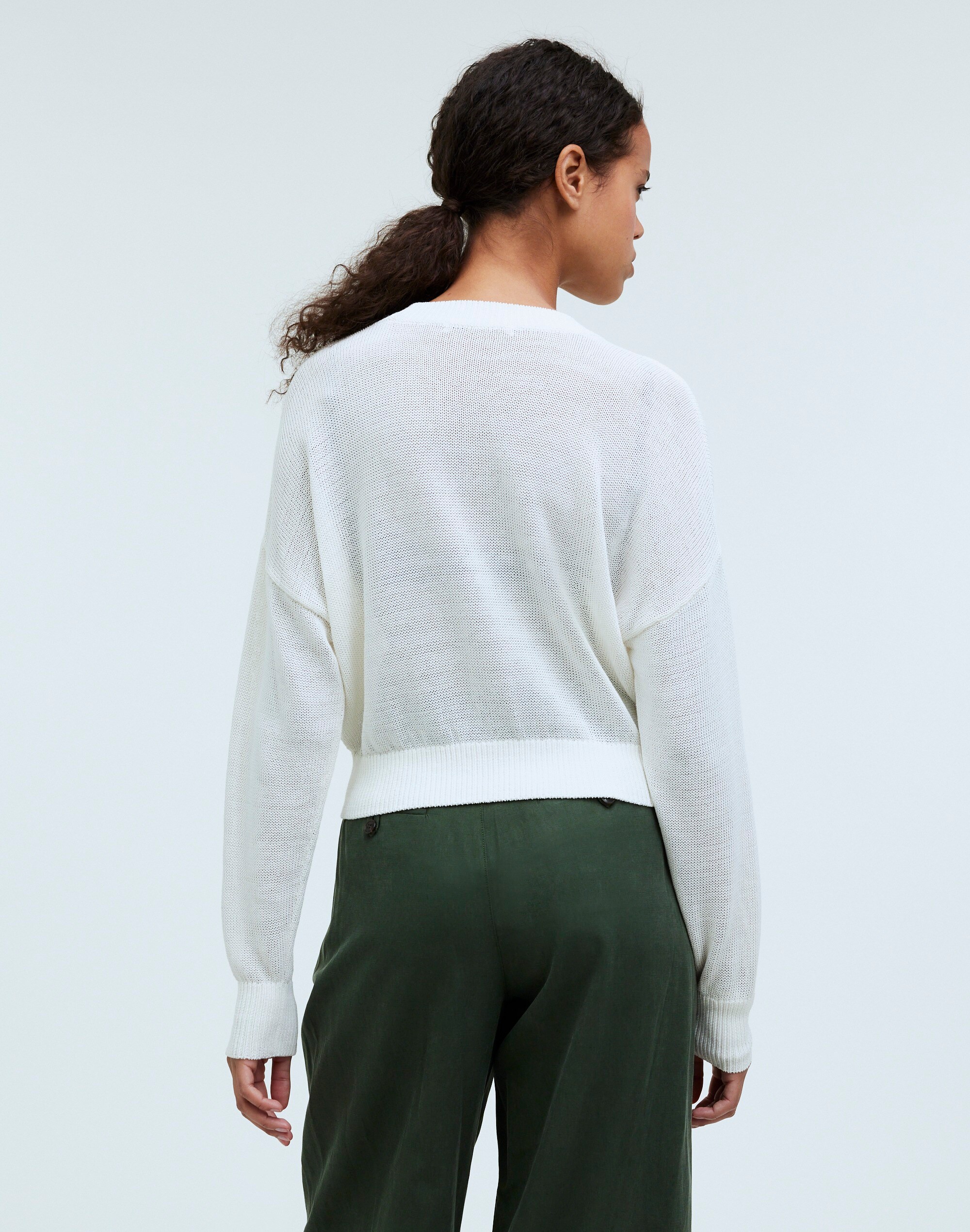 Loose-Knit Crewneck Sweater