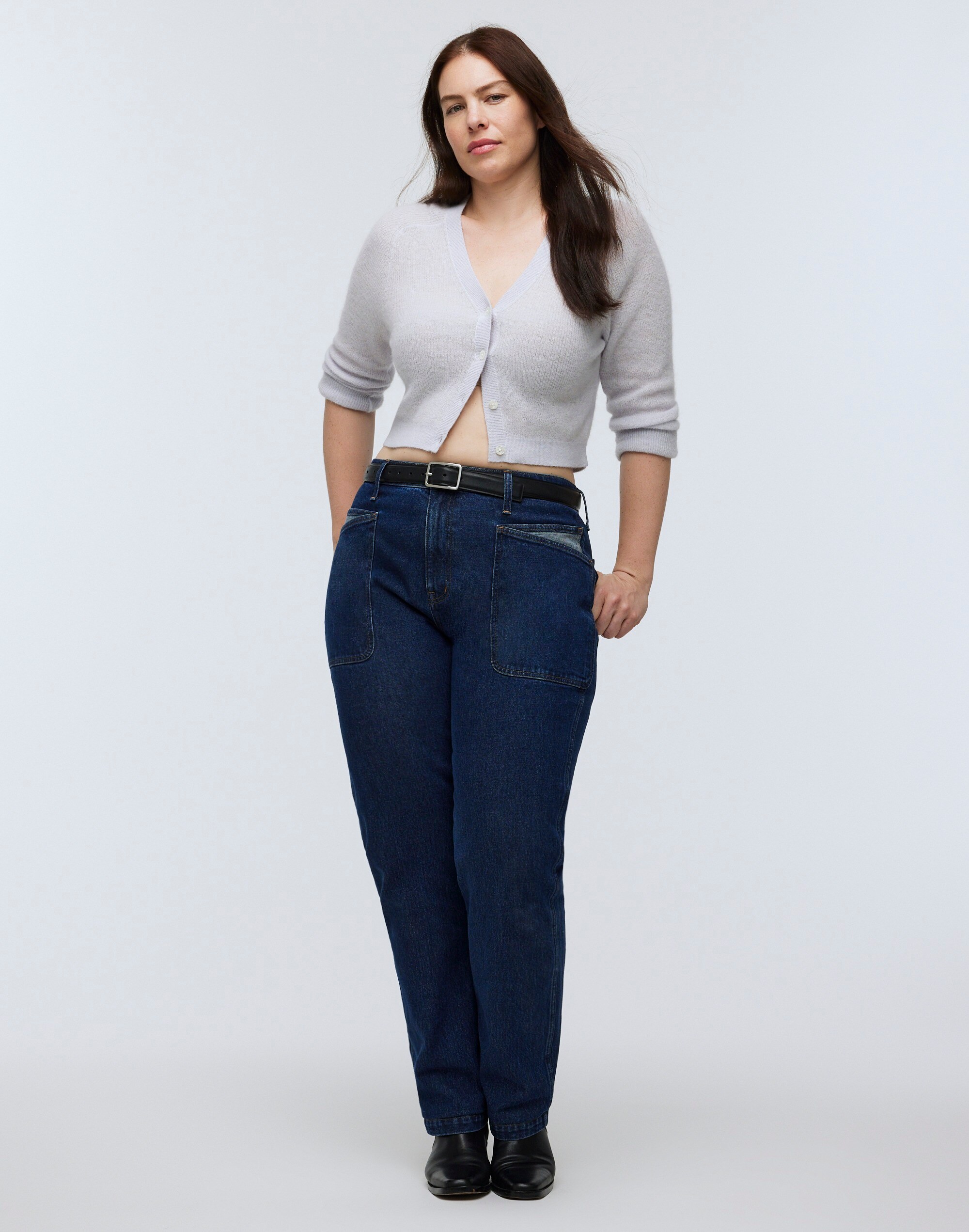 Alpaca-Blend V-Neck Cardigan Sweater