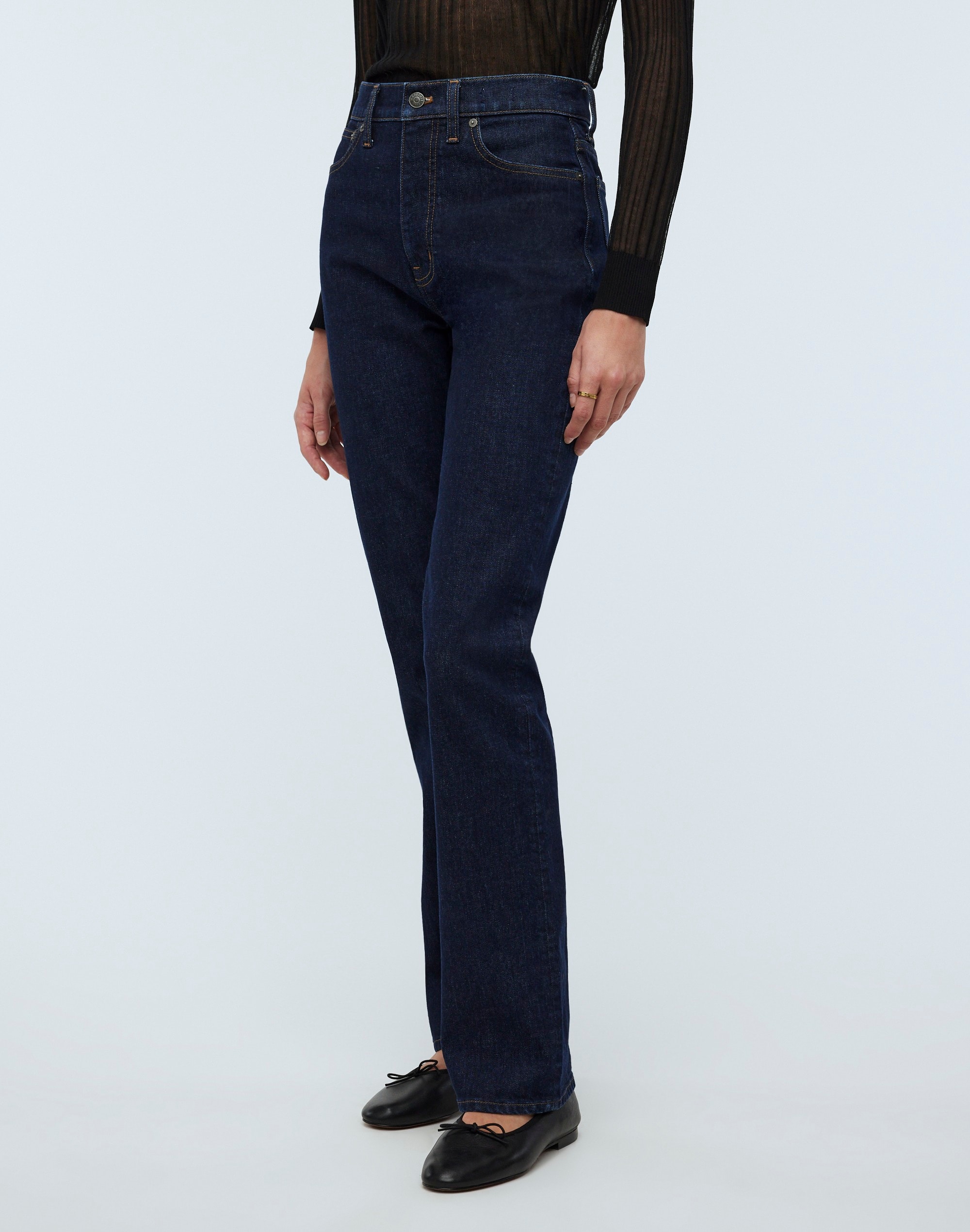 Semi-Sheer Mockneck Sweater Top