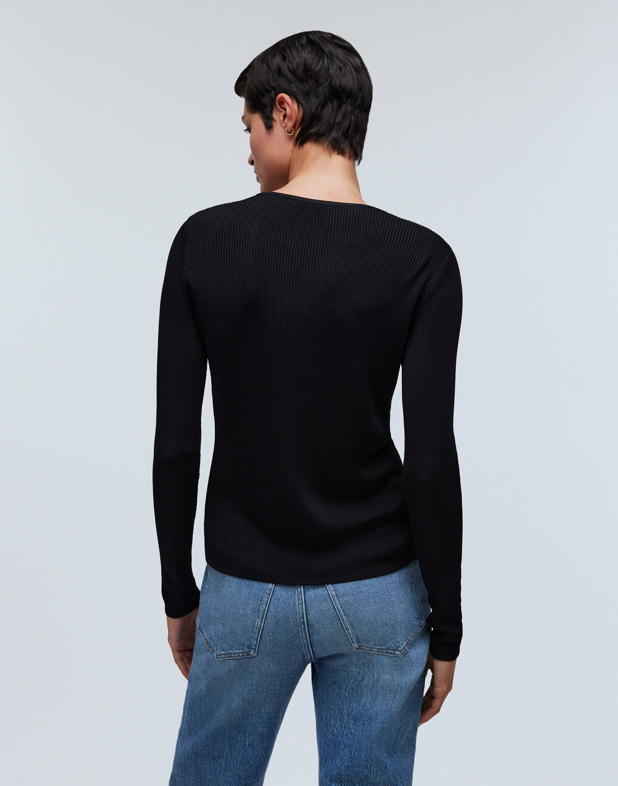 Button-Front Cardigan Sweater