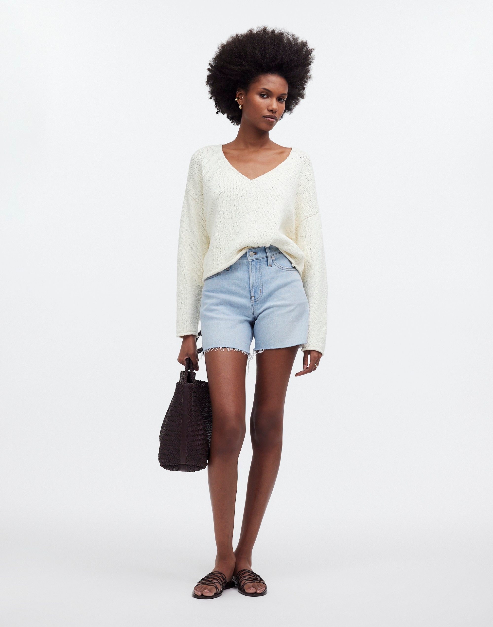 Deep-V Boxy Sweater