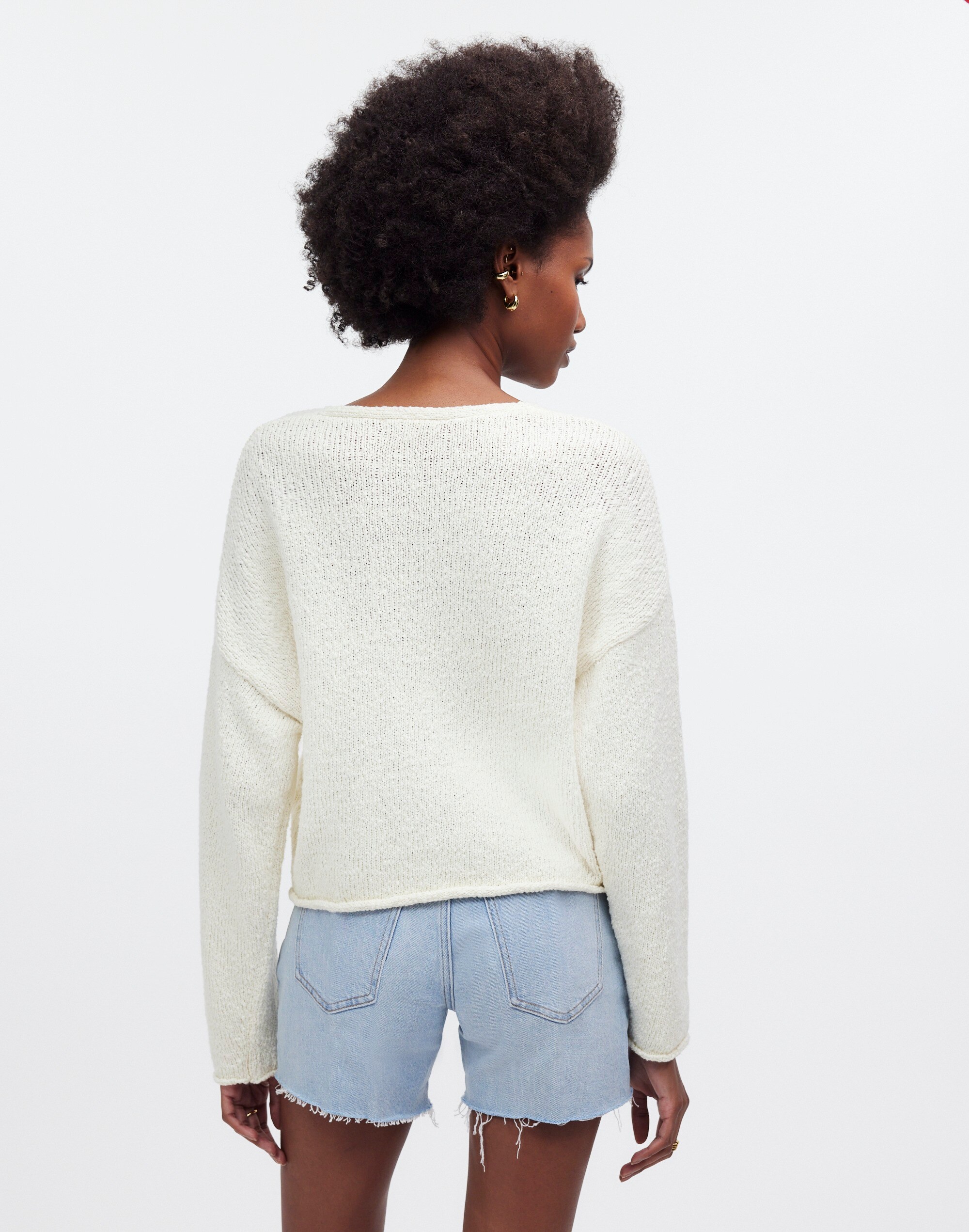 Deep-V Boxy Sweater