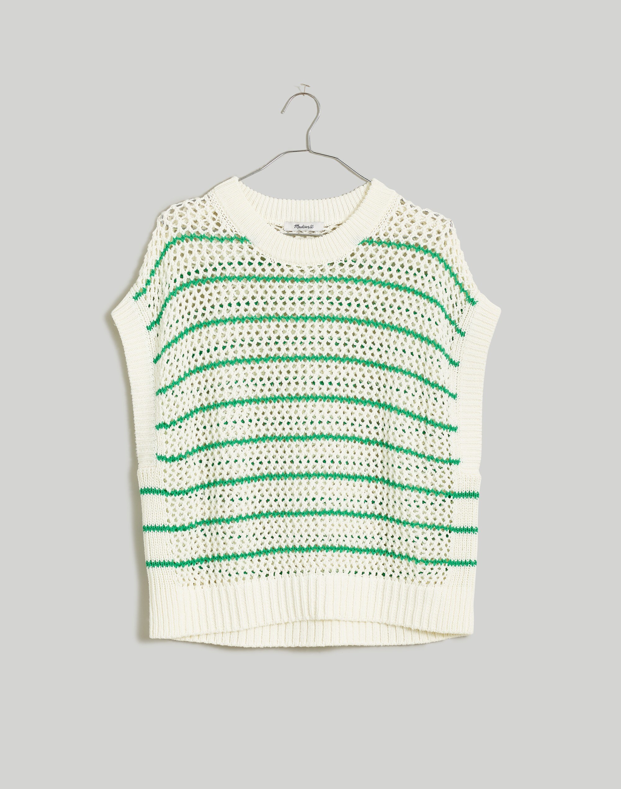 Open-Stitch Sweater Tee in Stripe