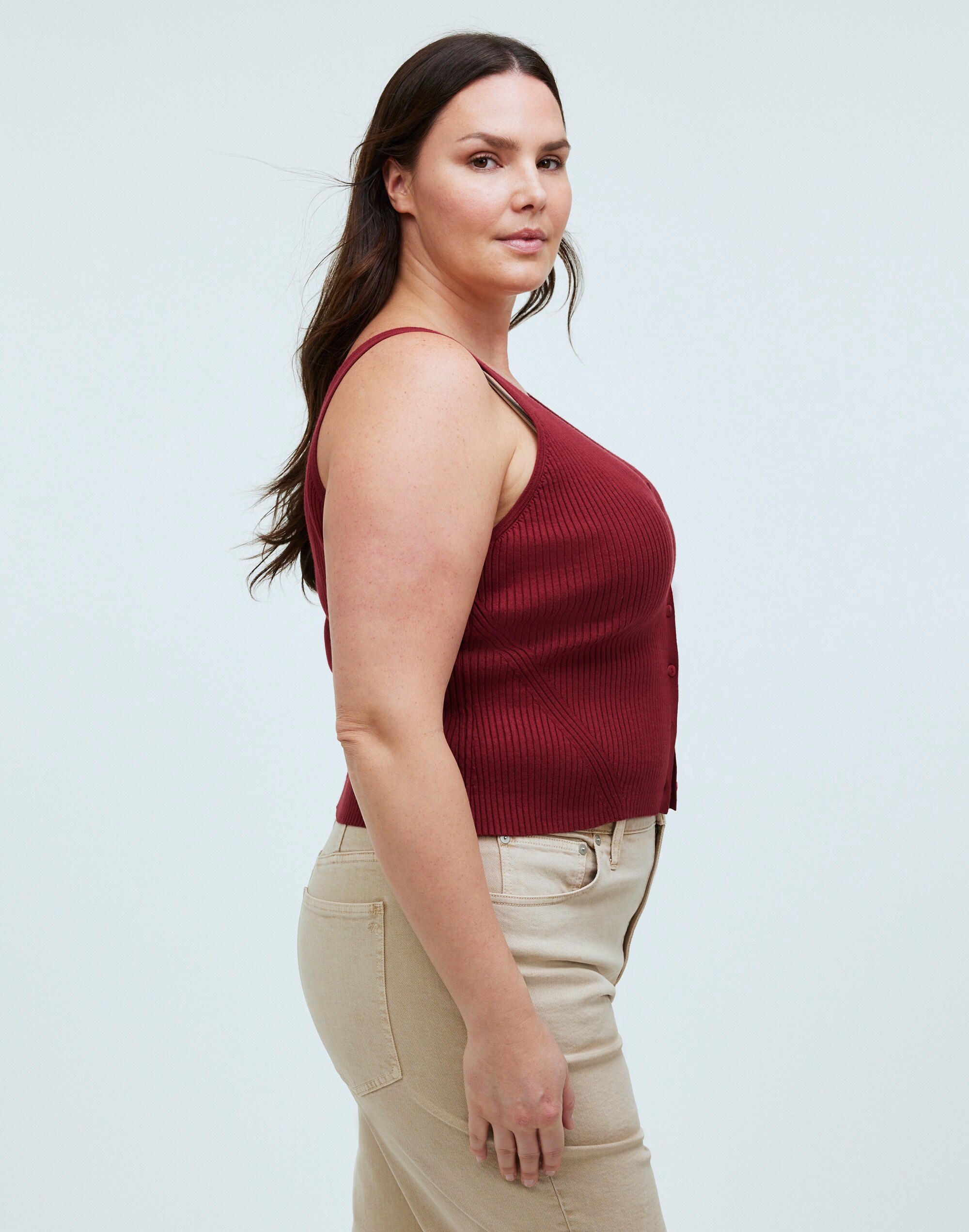 The Signature Knit Button-Front Sweater Tank