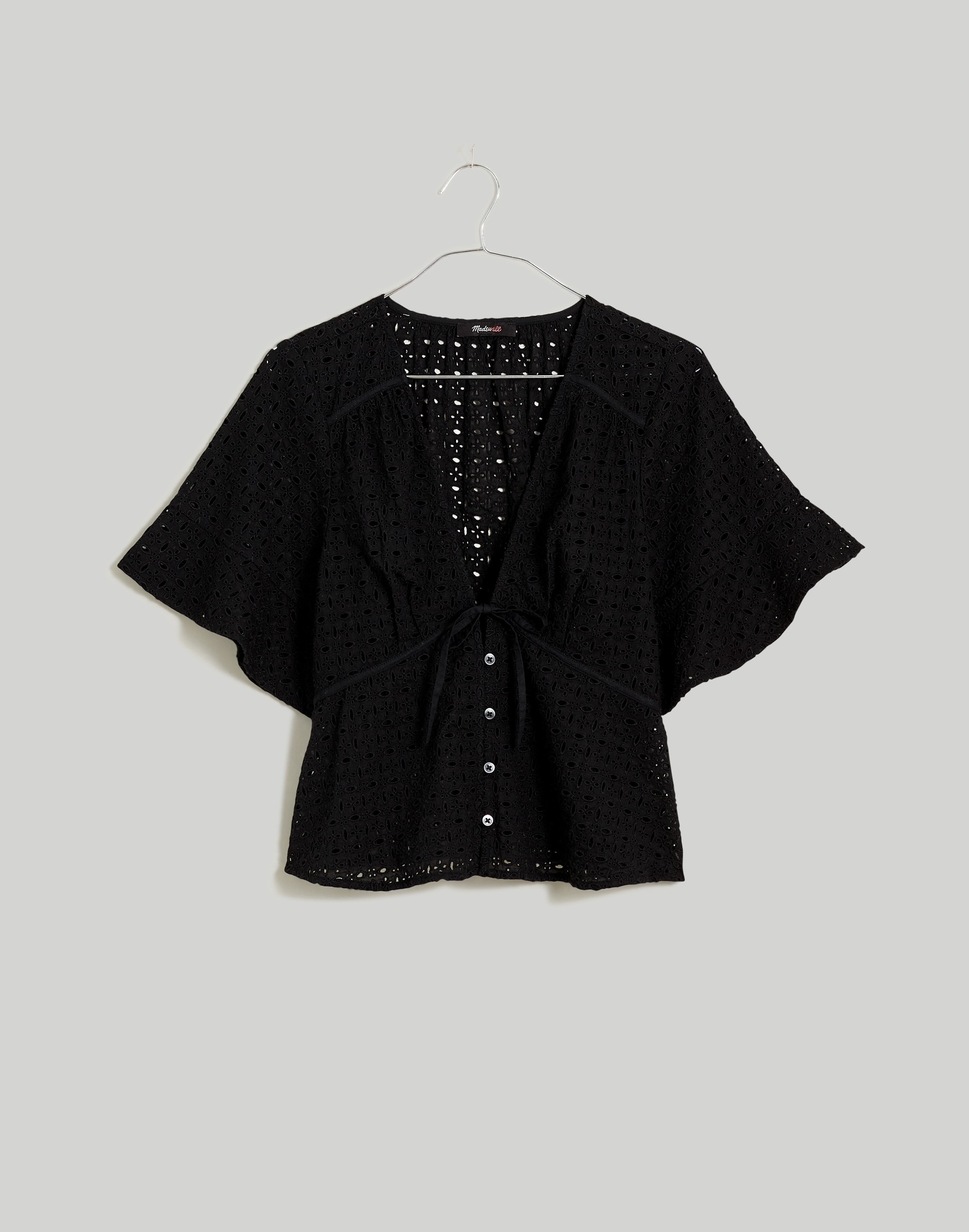 Tie-Front Top in Eyelet