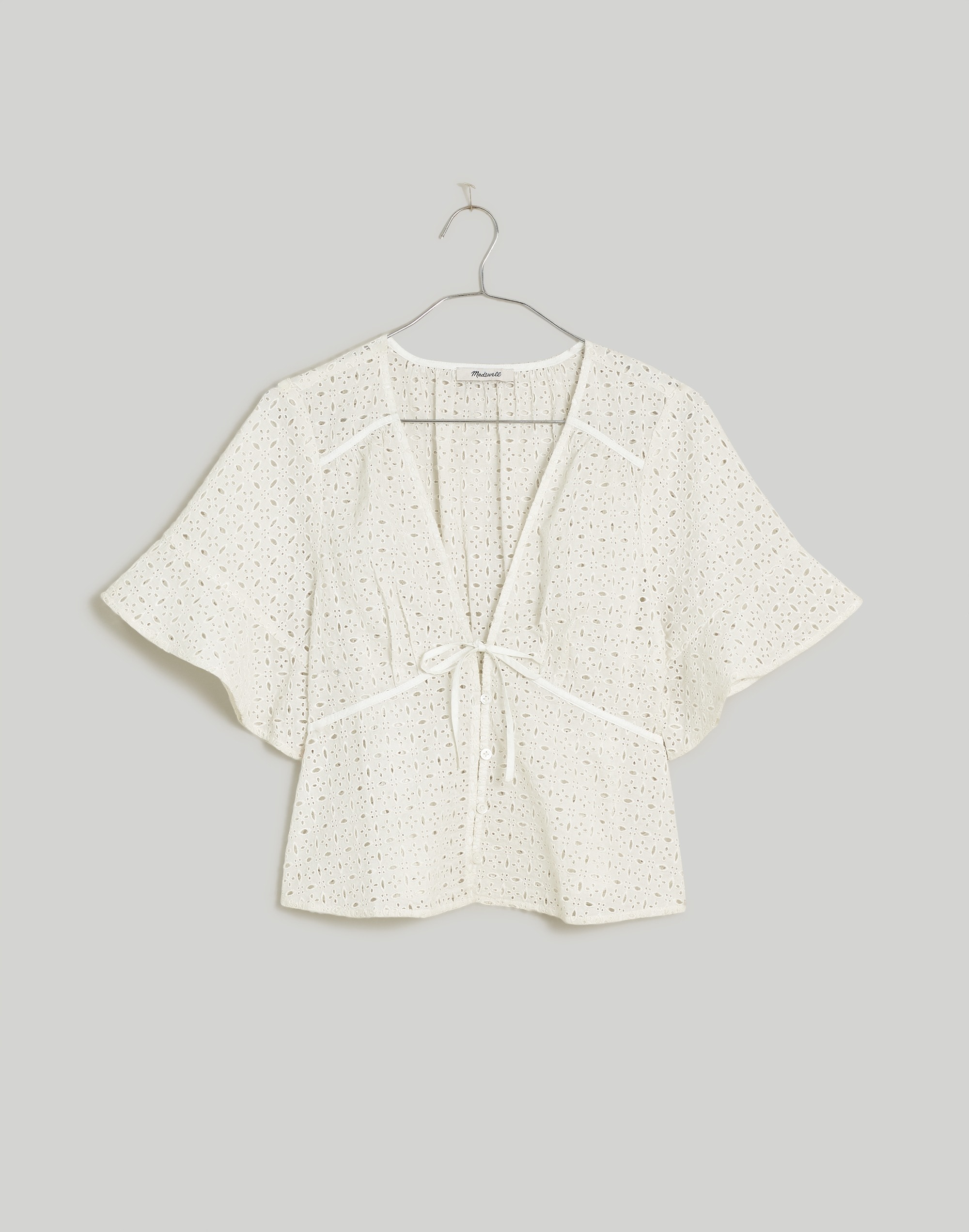 Tie-Front Top in Eyelet