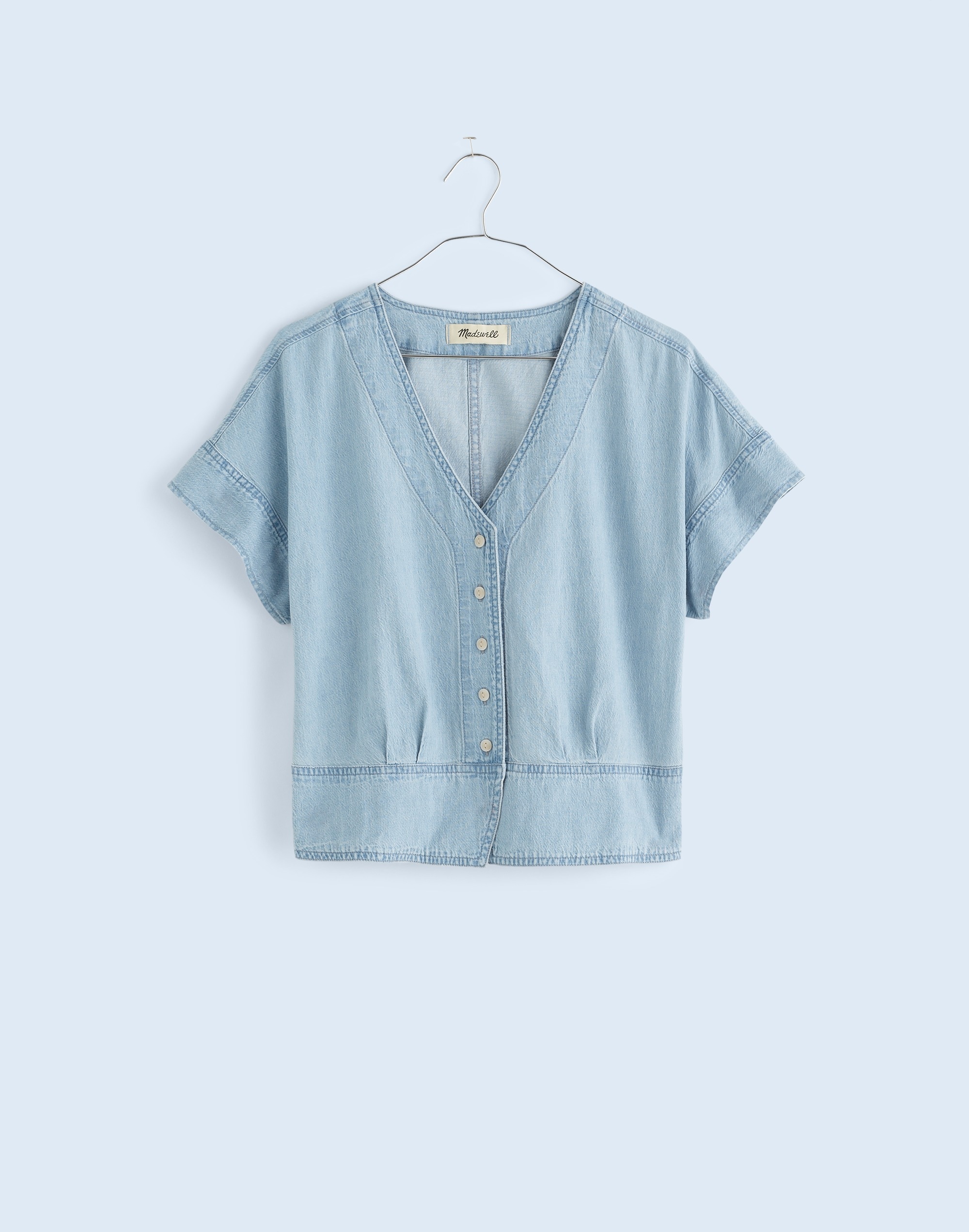Pleated Short-Sleeve Top
