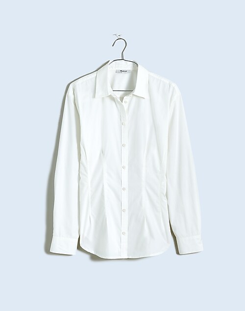 White Eyelet Victorian Button-up Shirt, GAP