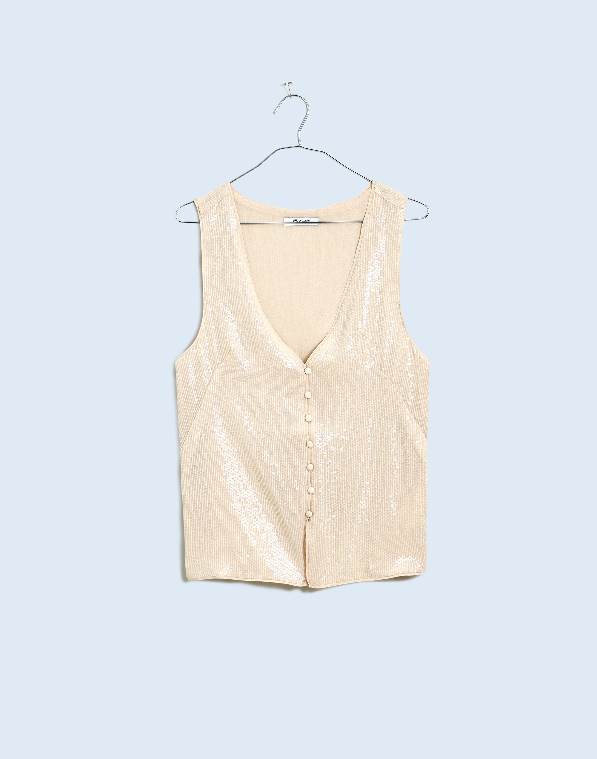 Sequin Cutaway Vest Top