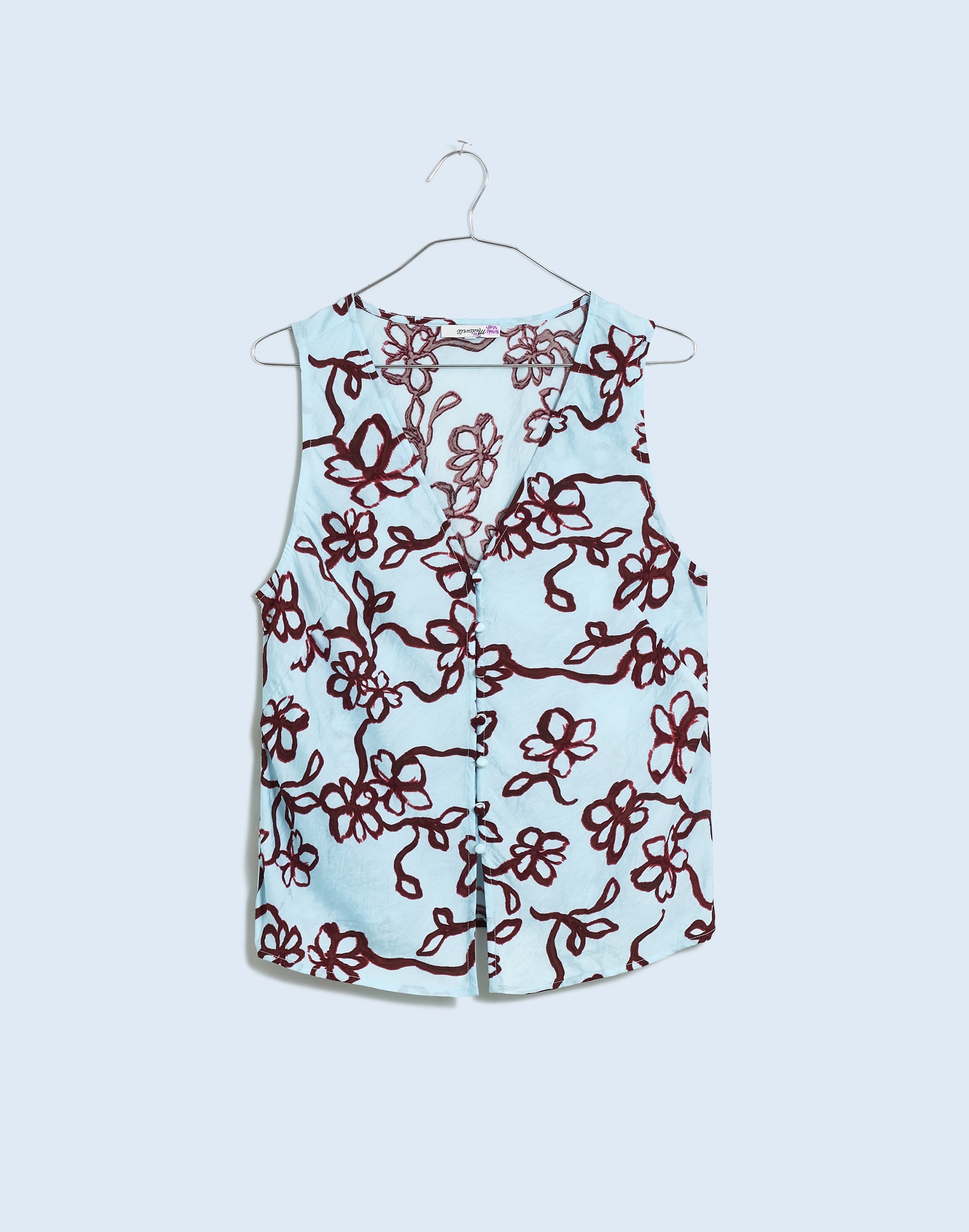 Cutaway Vest Top in Floral