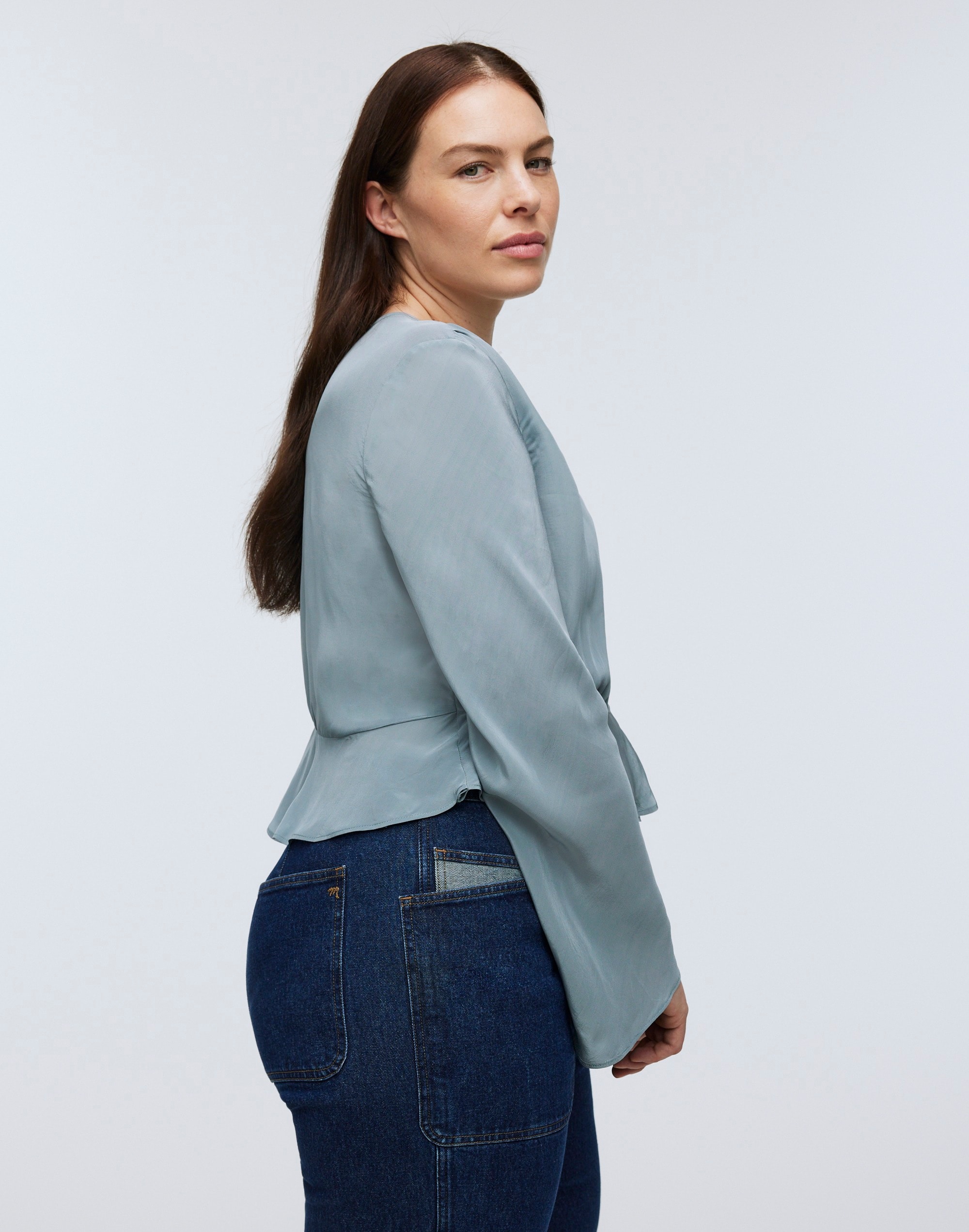 Bell-Sleeve Wrap Top