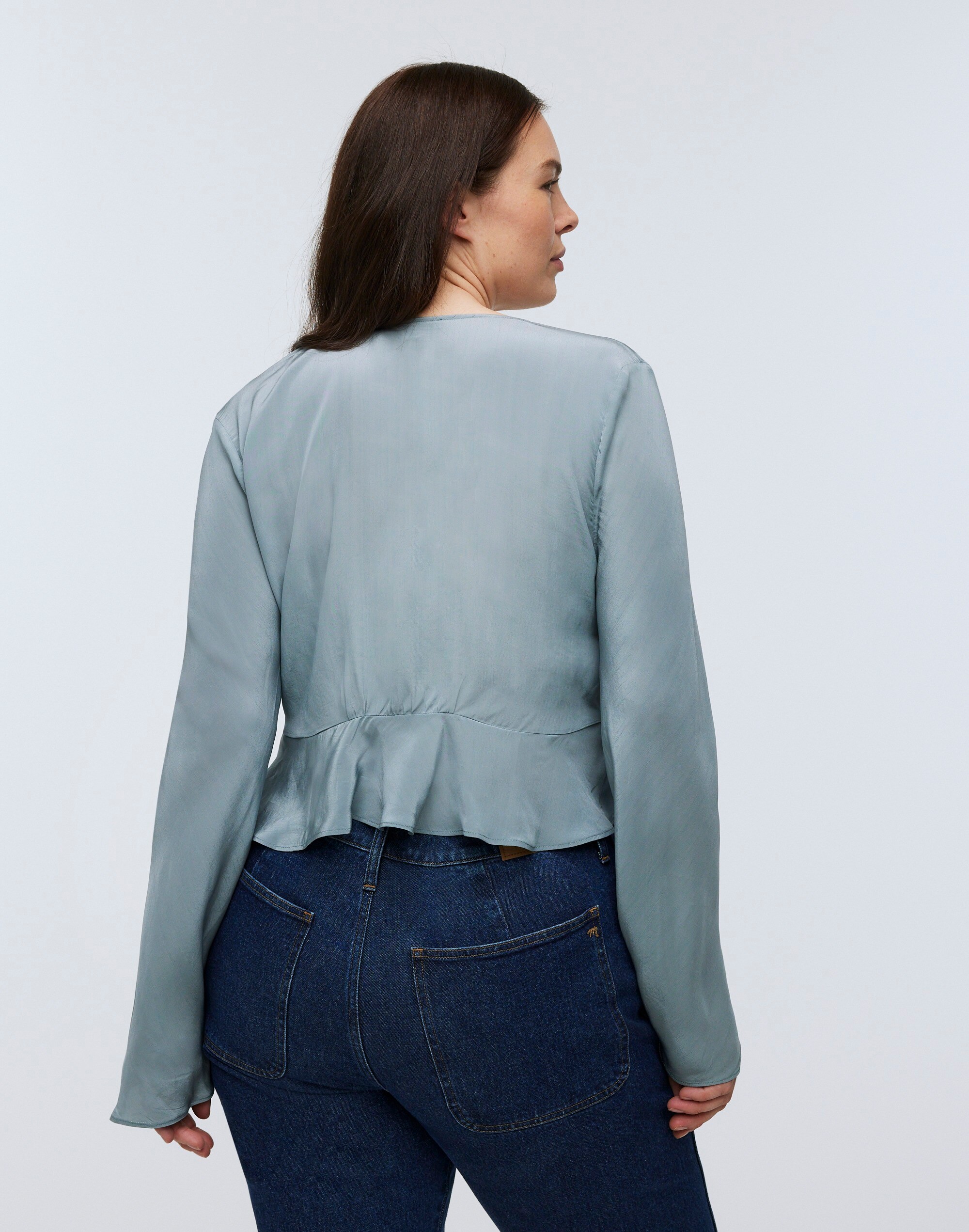 Bell-Sleeve Wrap Top