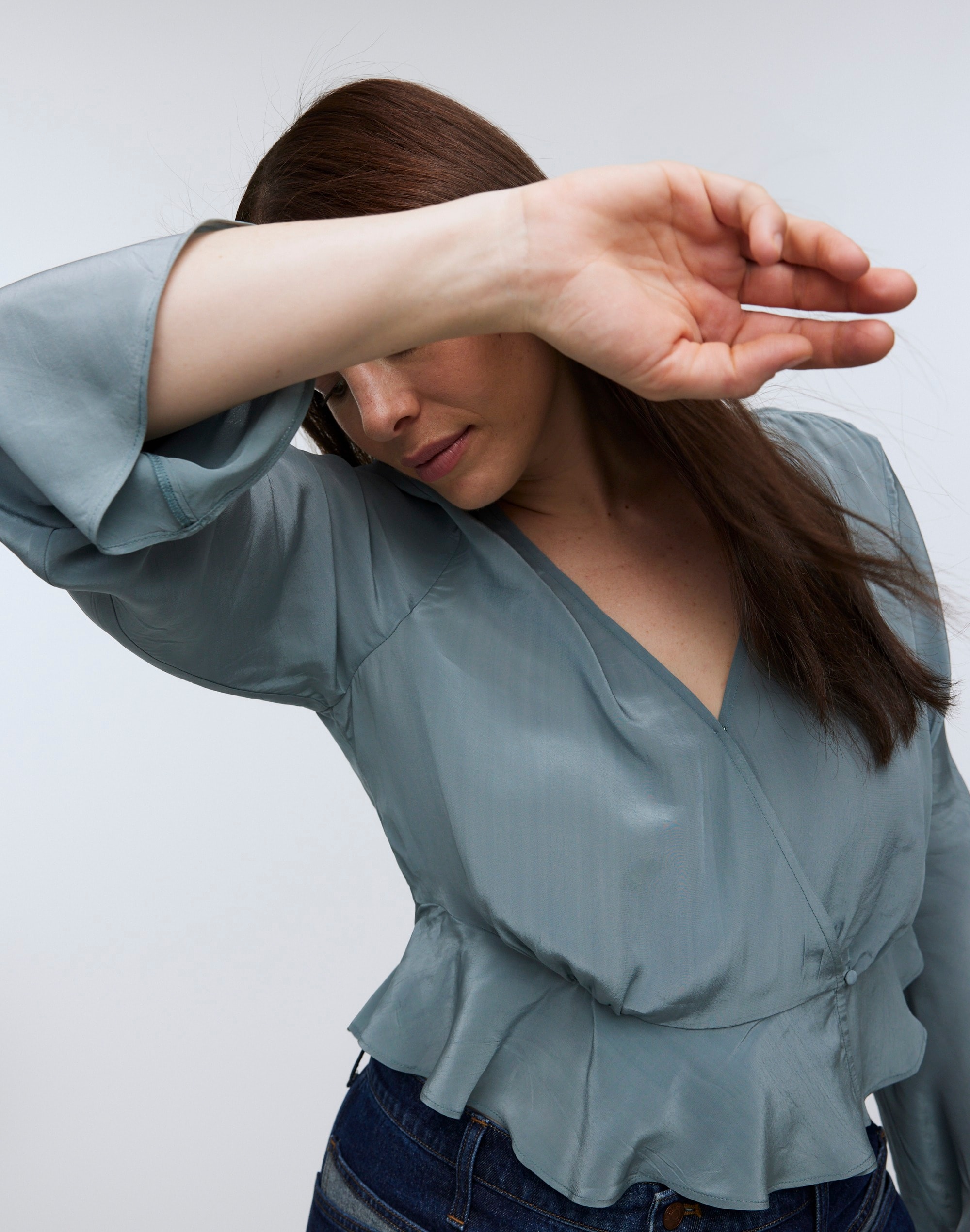 Bell-Sleeve Wrap Top