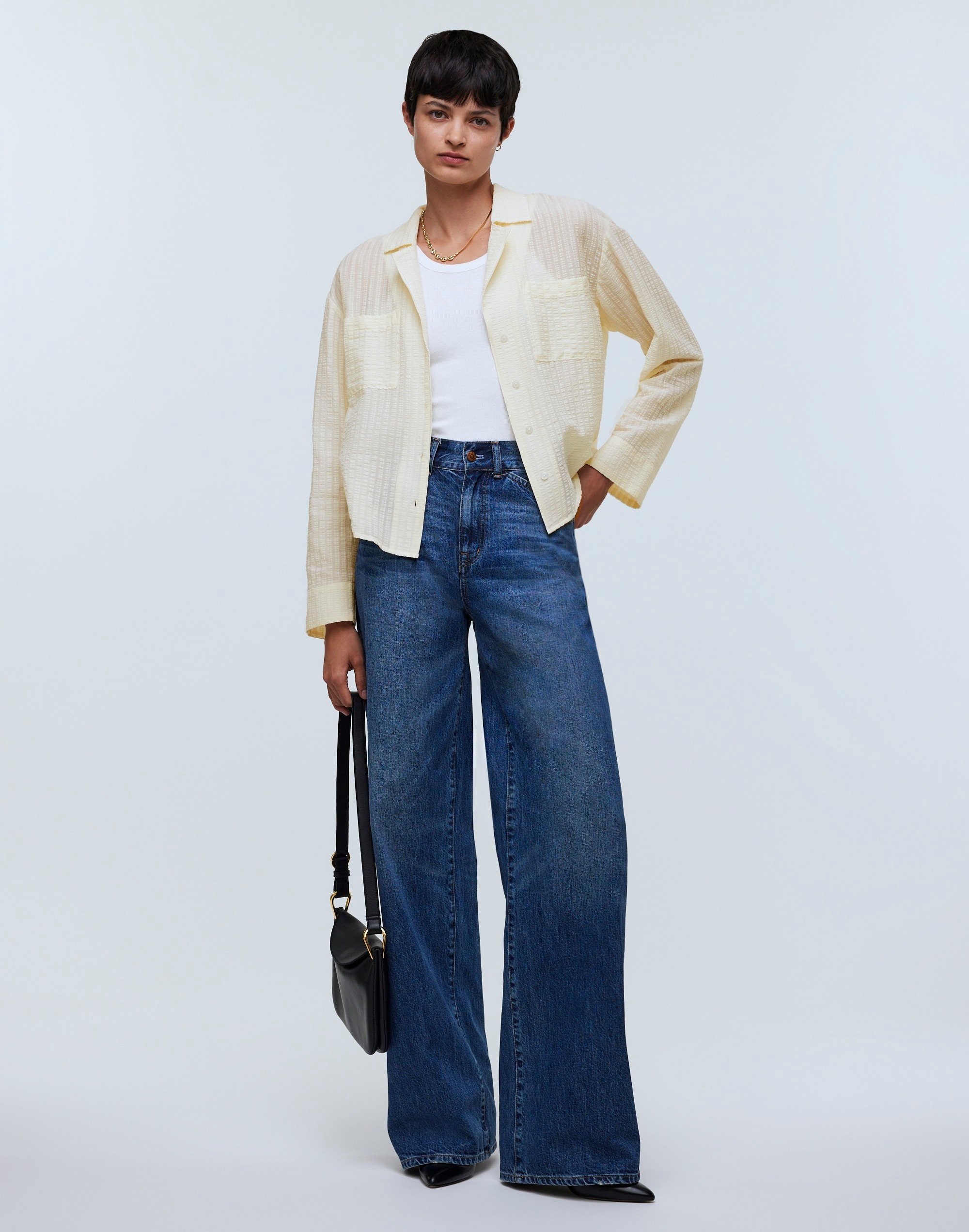 Resort Long-Sleeve Shirt in Seersucker