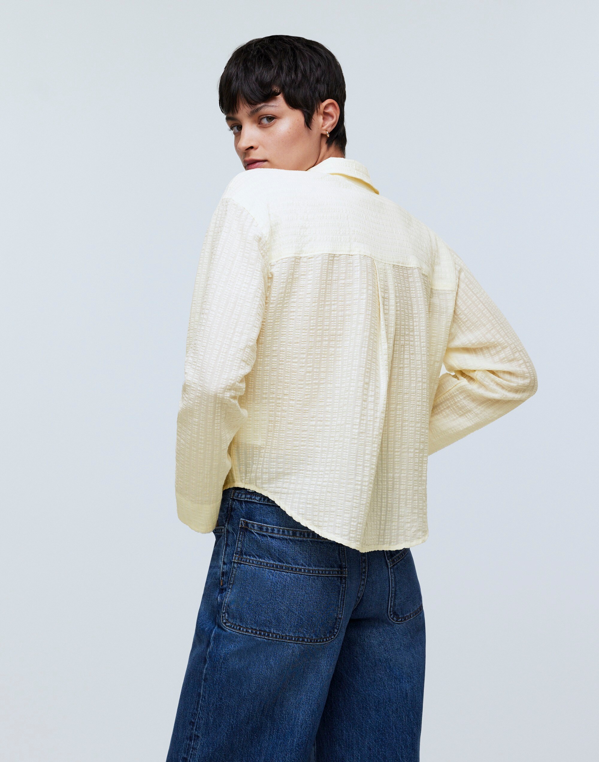 Resort Long-Sleeve Shirt in Seersucker