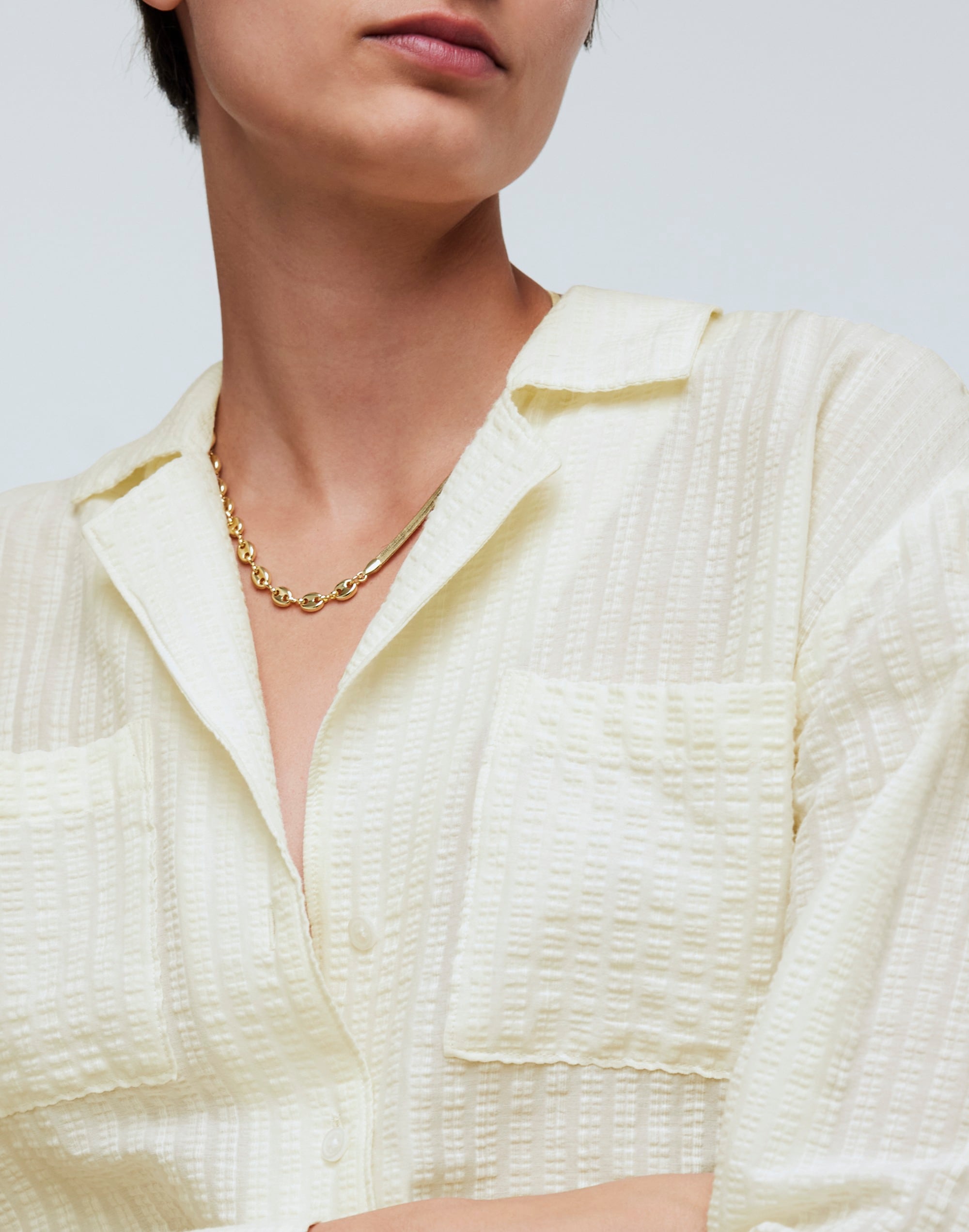 Resort Long-Sleeve Shirt in Seersucker