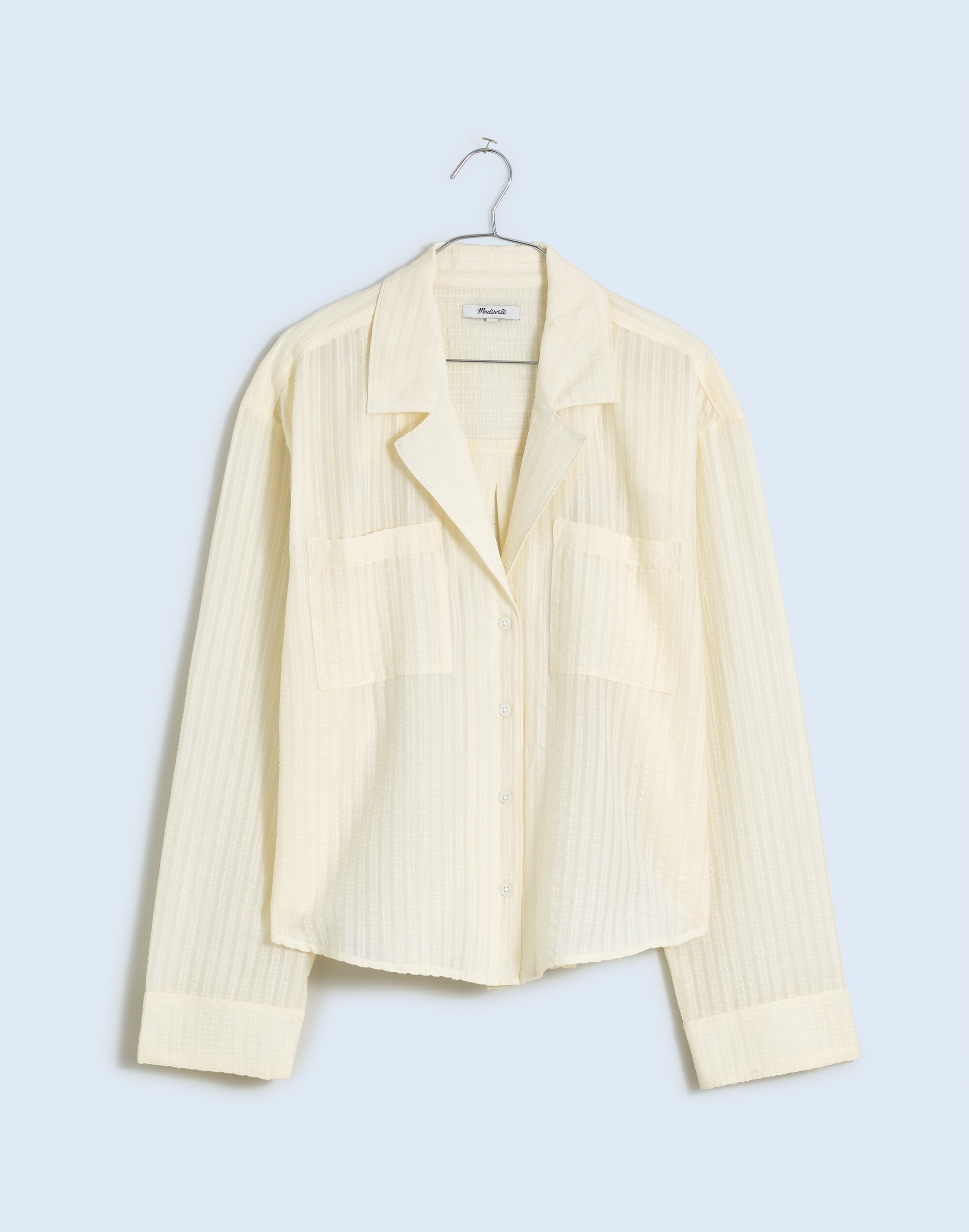 Resort Long-Sleeve Shirt in Seersucker