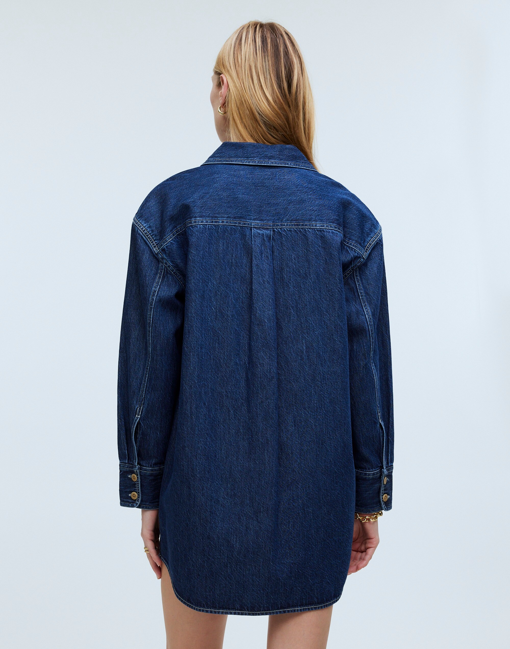 Denim Oversized Mini Shirtdress