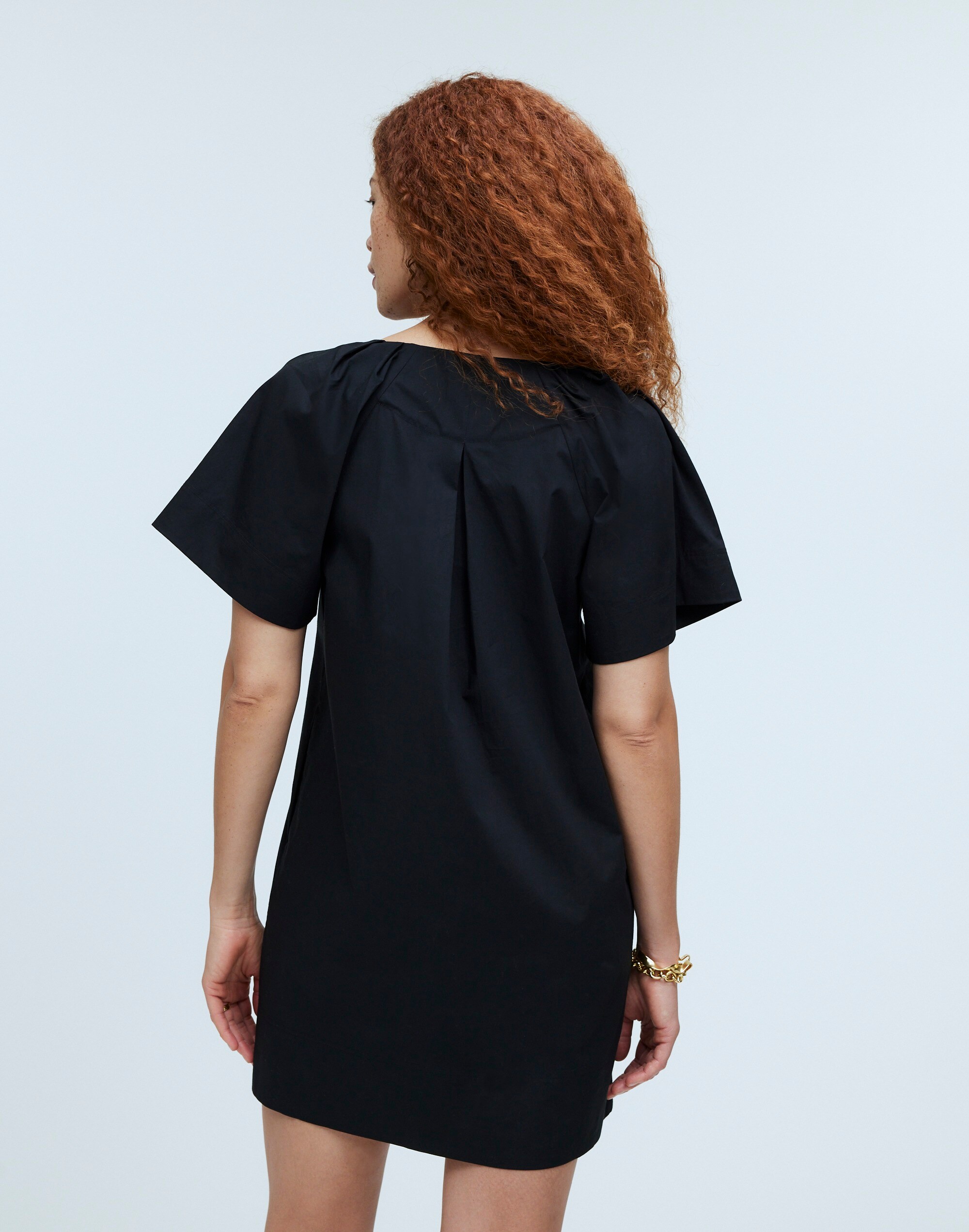 V-Neck Mini Shirtdress