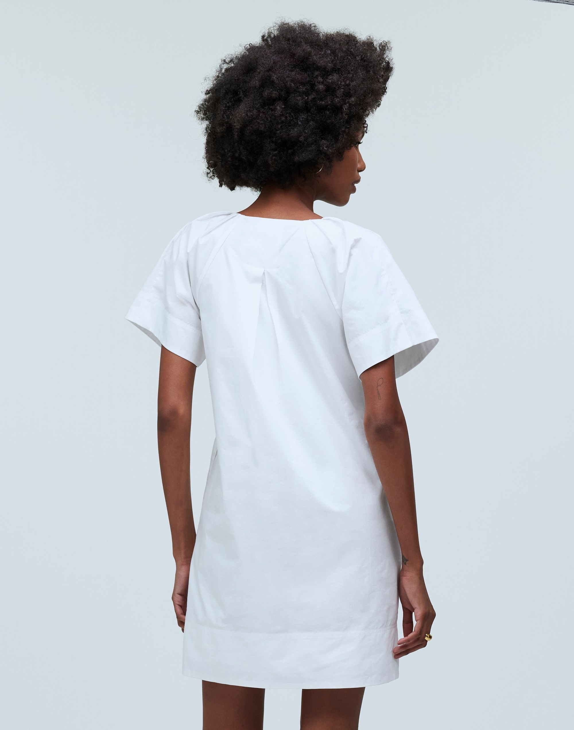 V-Neck Mini Shirtdress