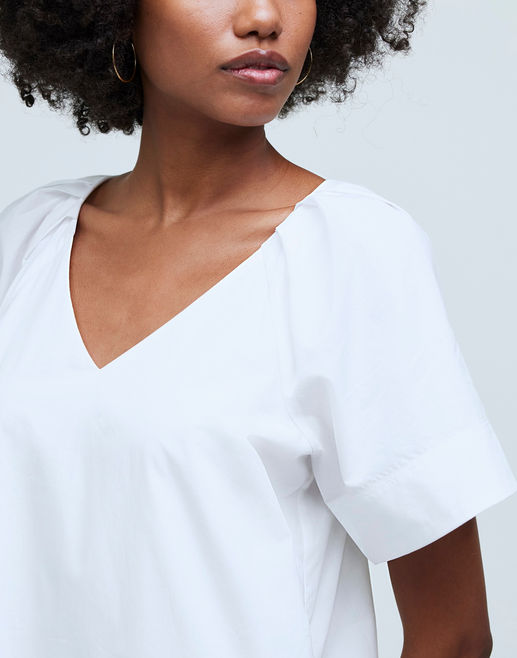 V-Neck Mini Shirtdress