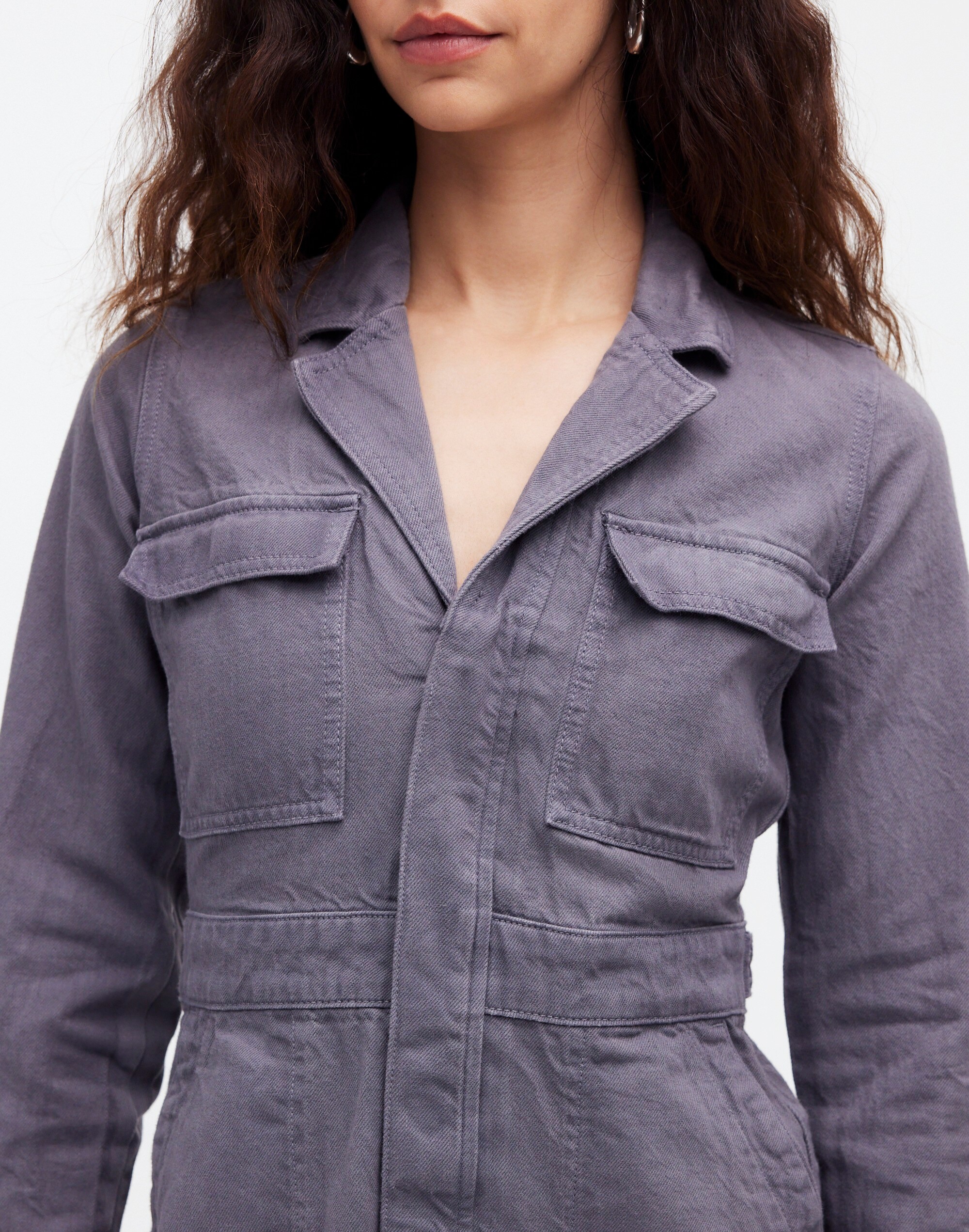 Madewell x MN Dye Studio Denim Patch-Pocket Mini Dress