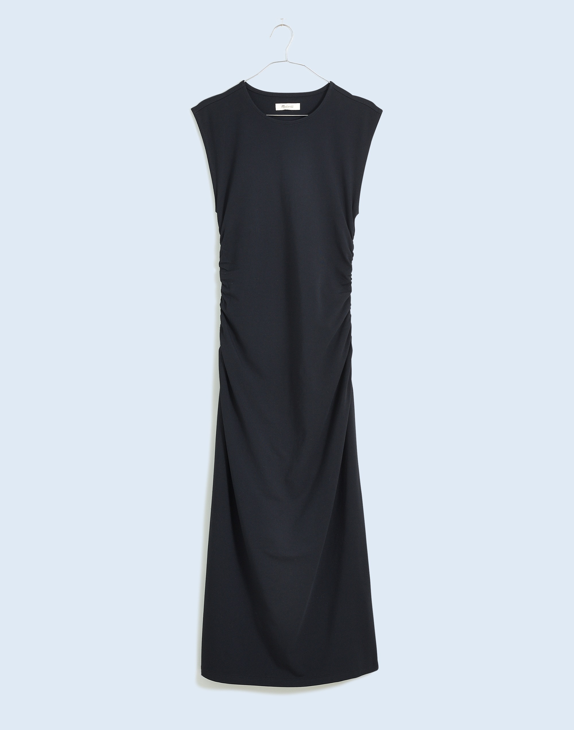 Gathered Knit Midi Dress