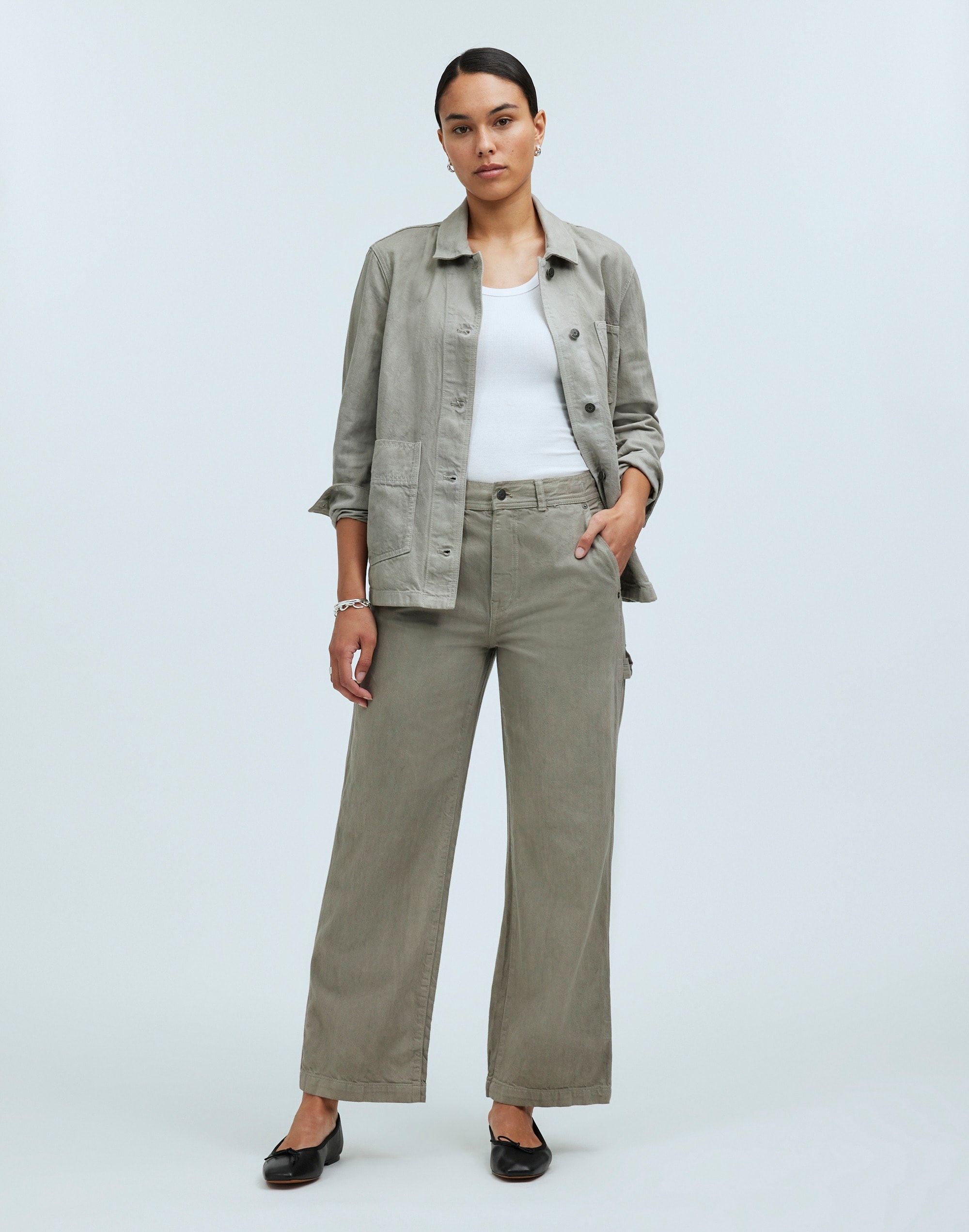 madewell x mn dye studio perfect vintage wide-leg carpenter jean
