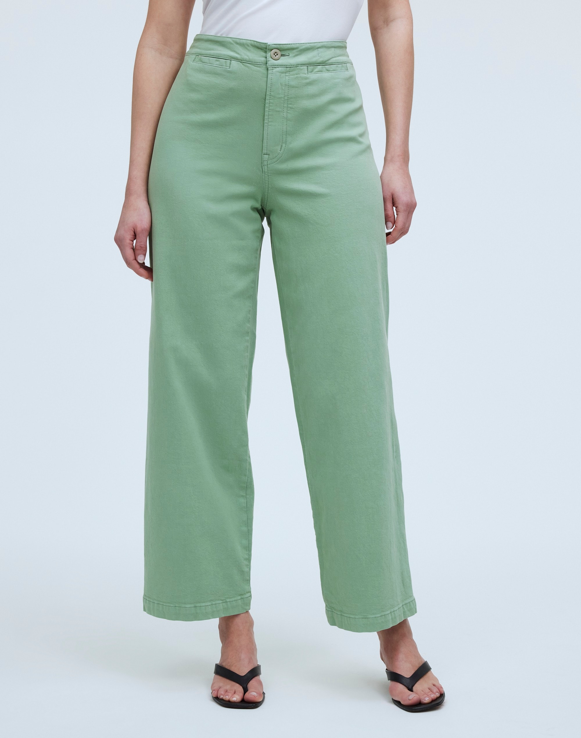 The Tall Curvy Emmett Wide-Leg Crop Pant in Garment Dye: Welt Pocket Edition