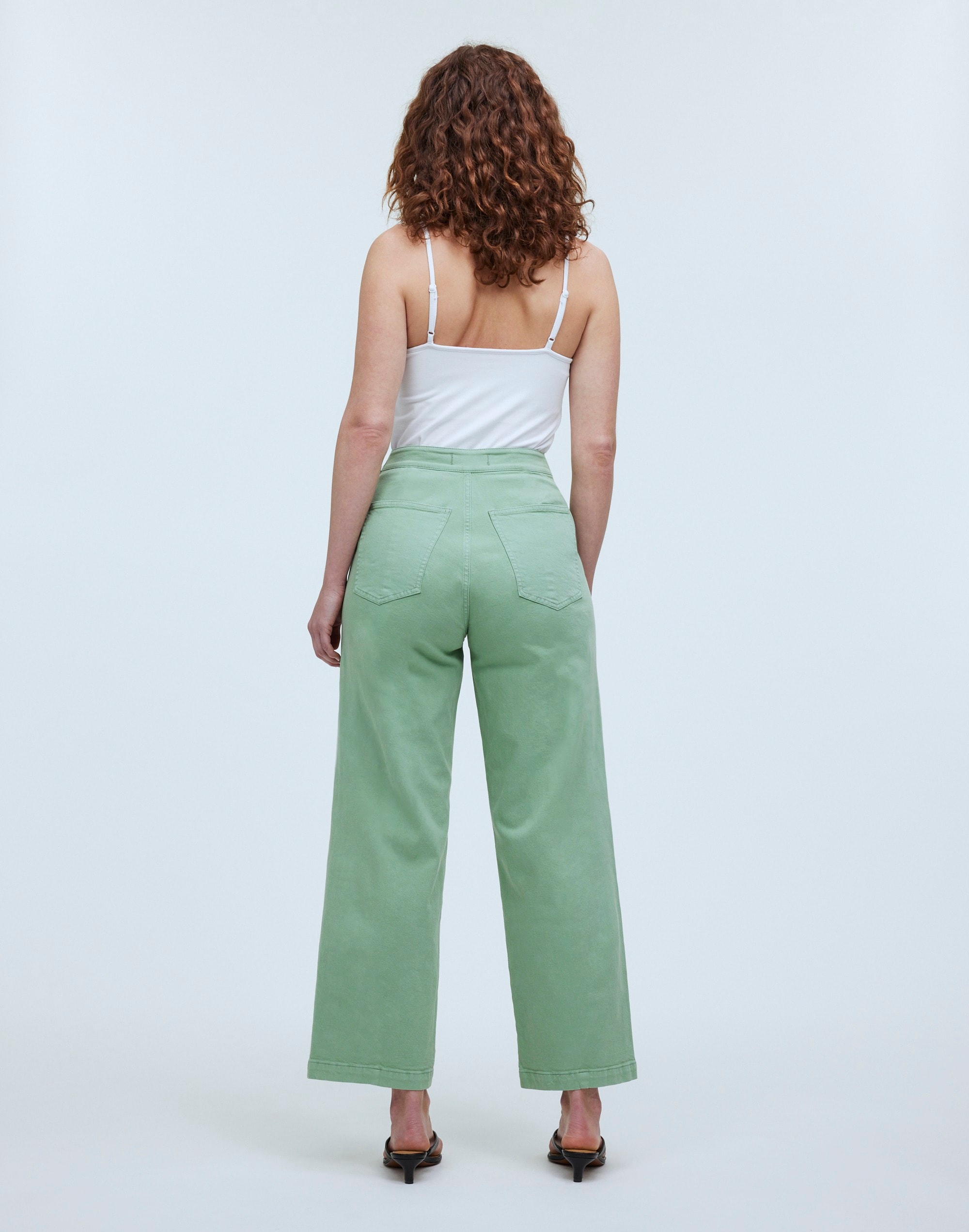 The Tall Curvy Emmett Wide-Leg Crop Pant in Garment Dye: Welt Pocket Edition