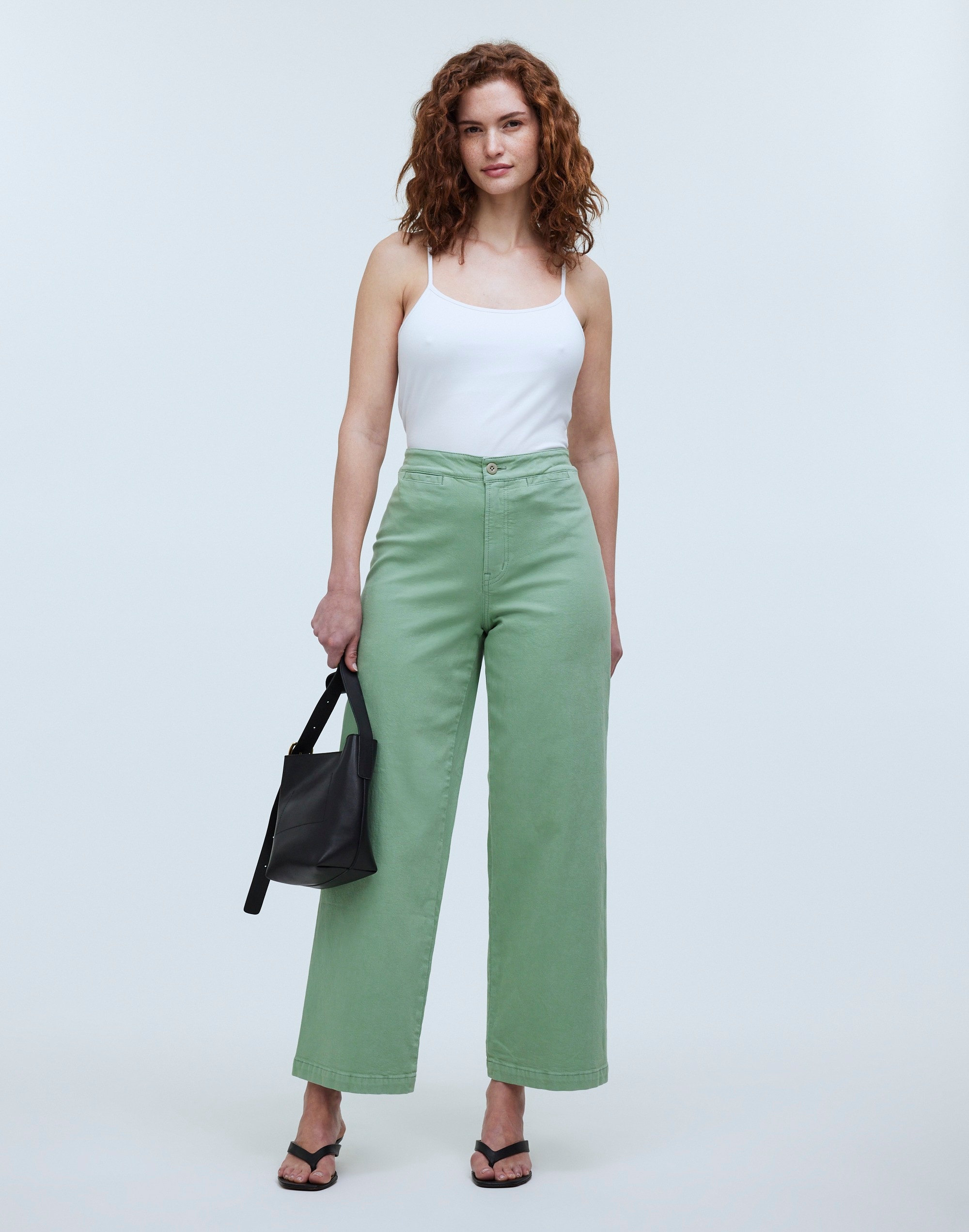 the curvy emmett wide-leg crop pant: welt pocket edition