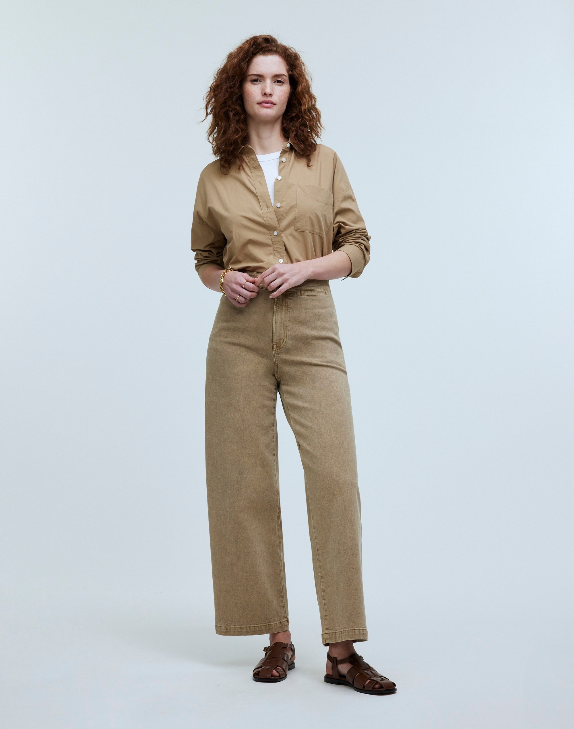 the curvy emmett wide-leg crop pant: welt pocket edition