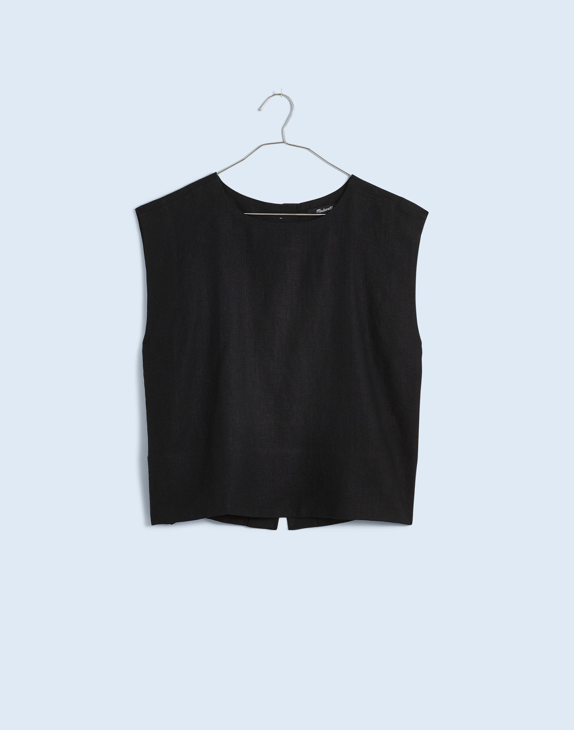 Plus Bateau-Neck Tank in 100% Linen