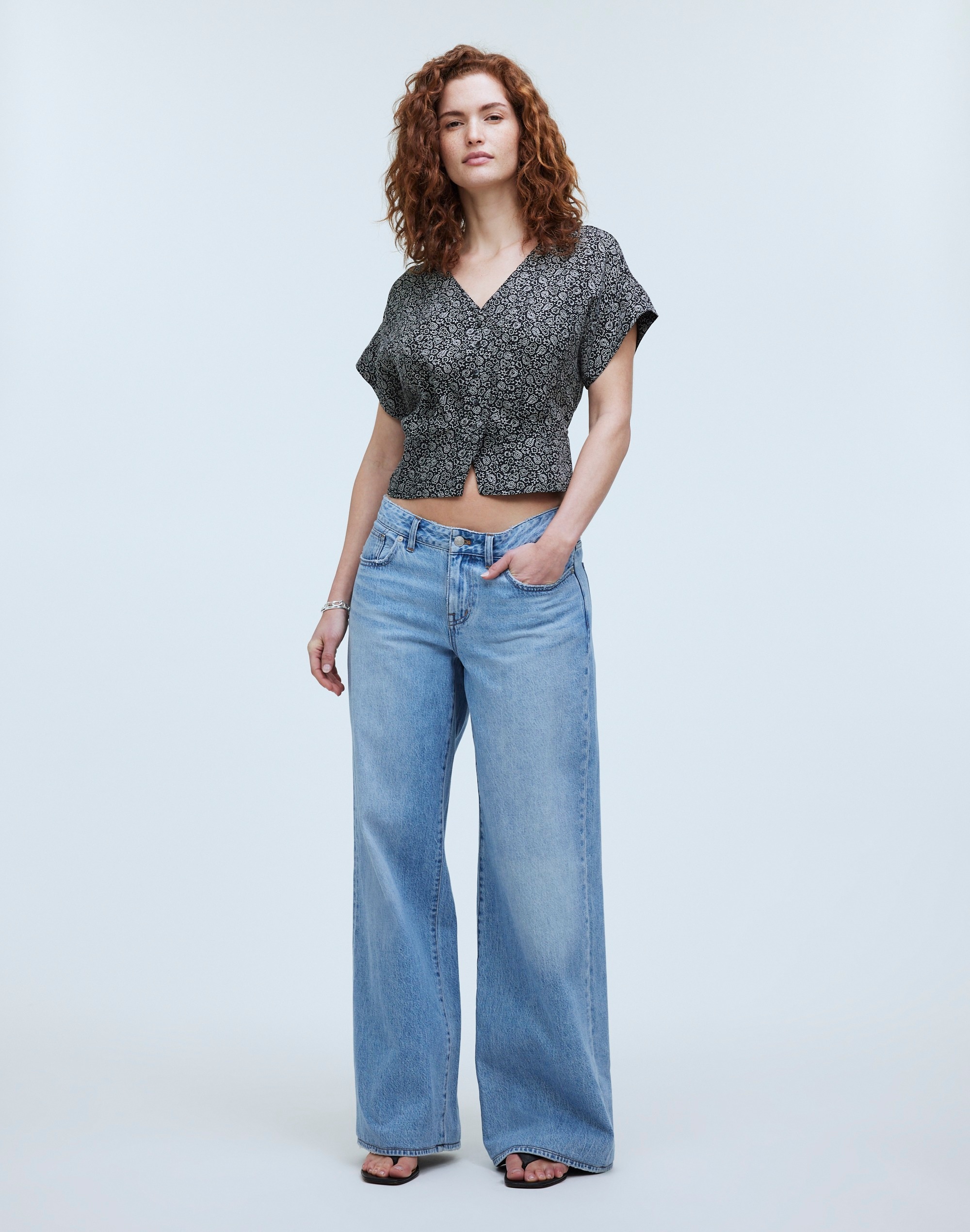 Pleated Short-Sleeve Top