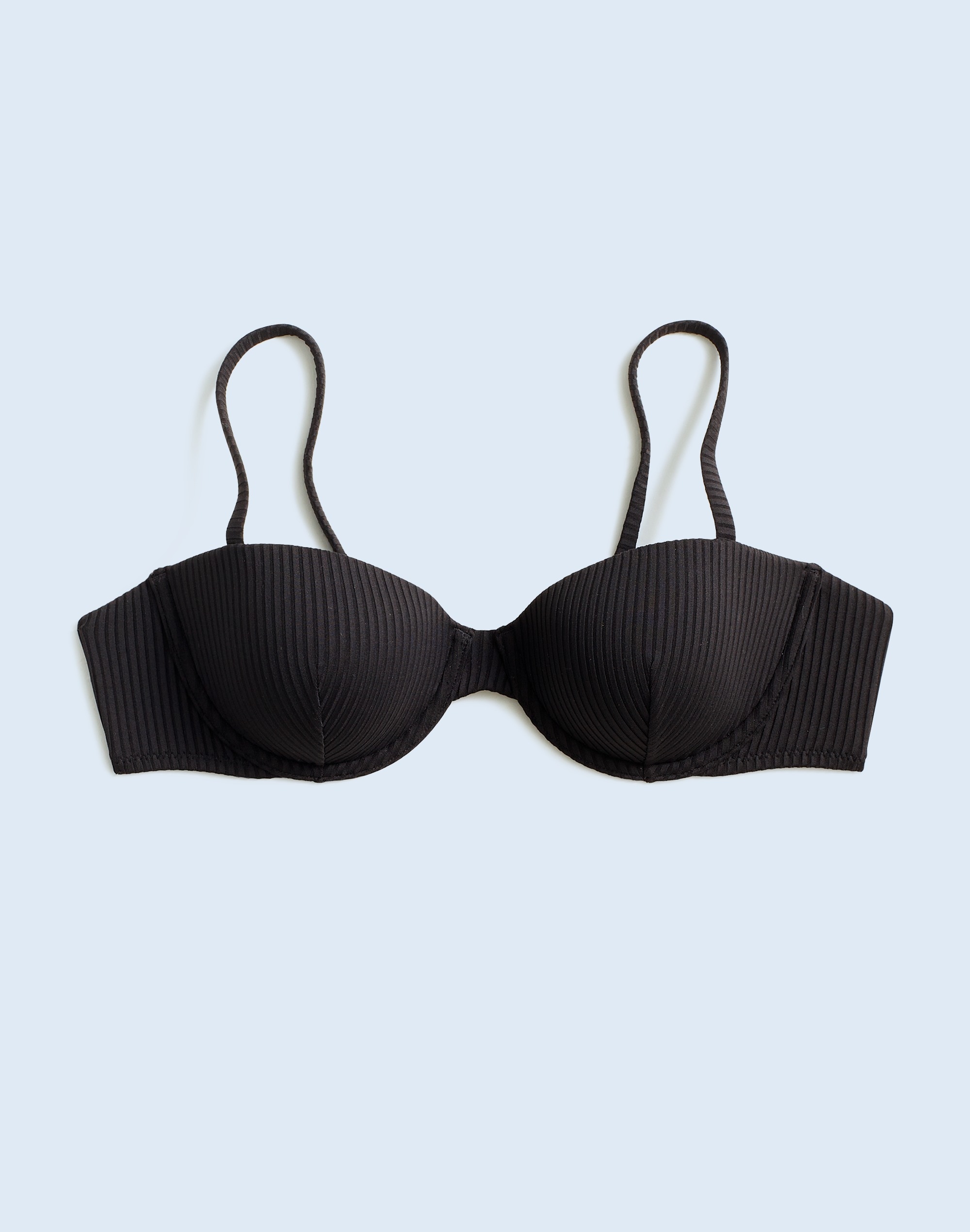 ribbed balconette bikini top