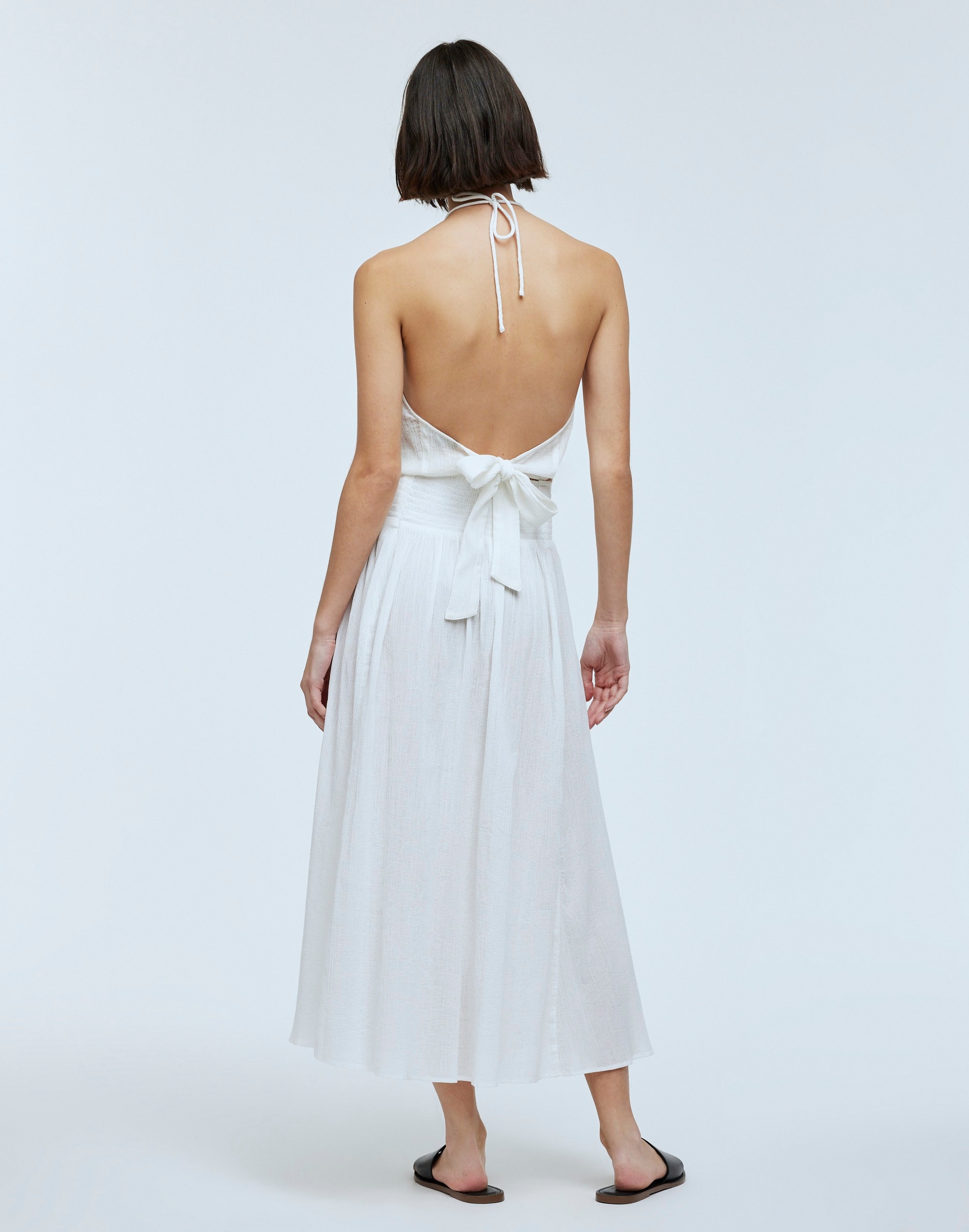 Crinkle Cotton Smocked Maxi Skirt in null image 2