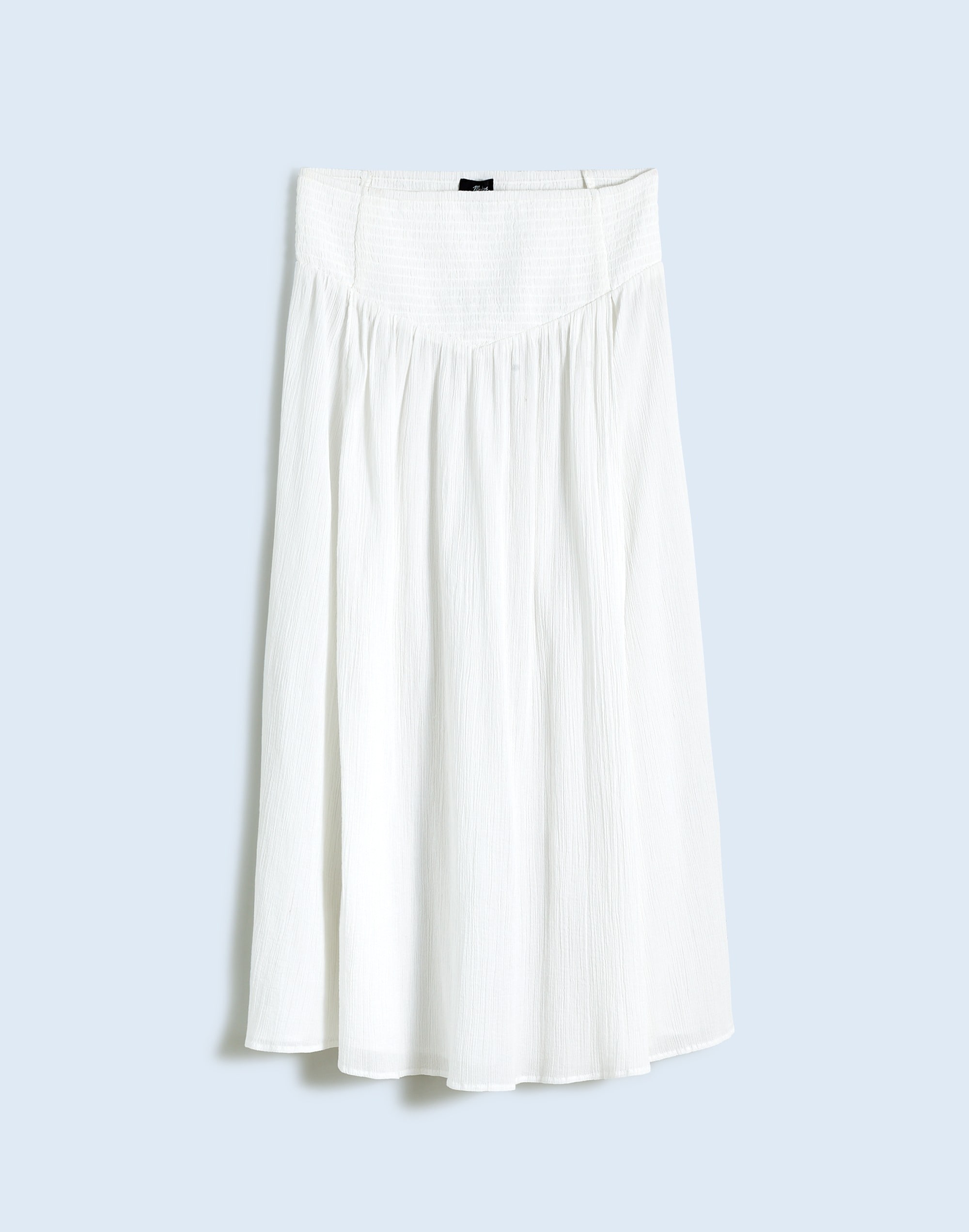 Crinkle Cotton Smocked Maxi Skirt