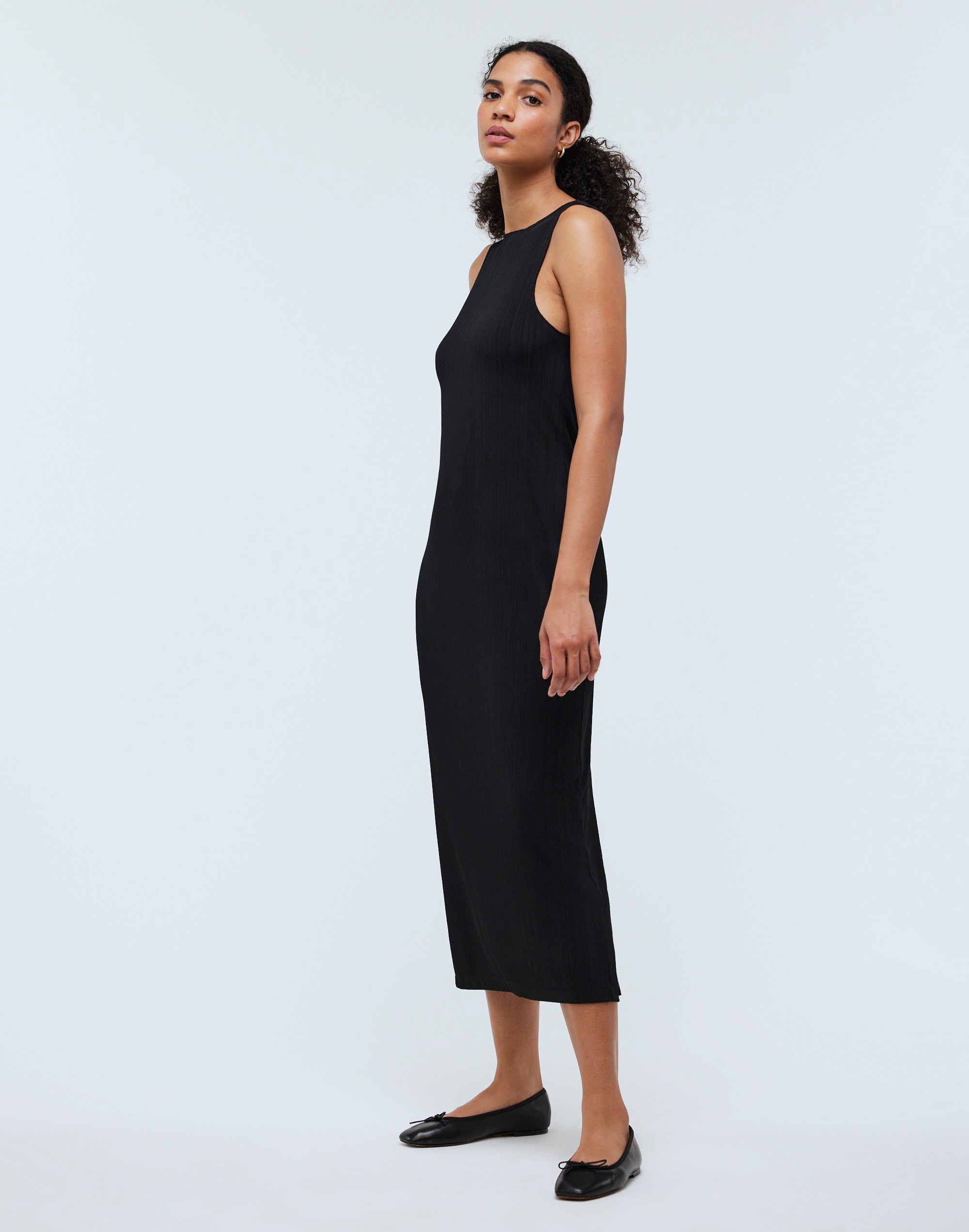 Rib-Knit Sleeveless Maxi Dress