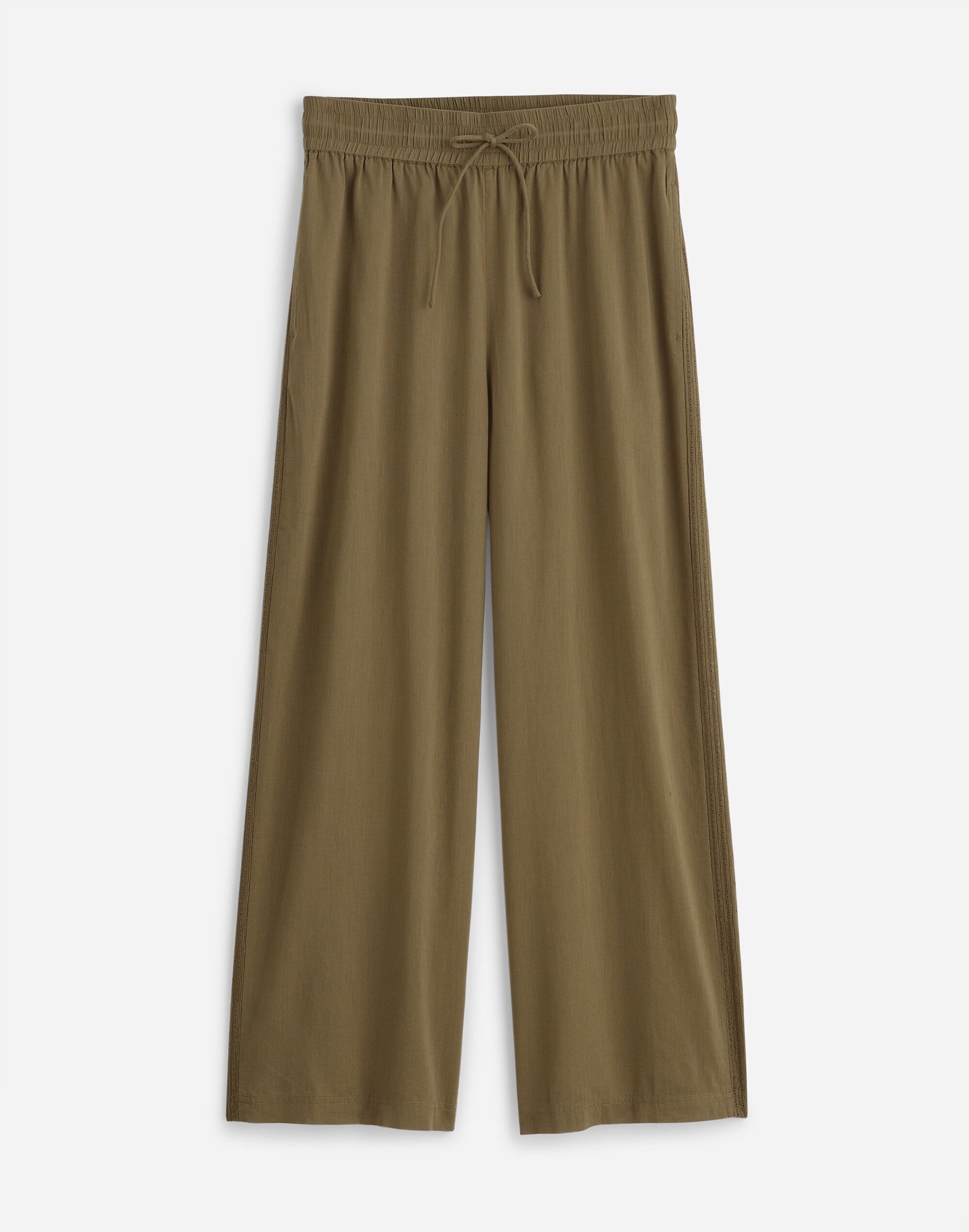 Embroidered Wide-Leg Cover-Up Pants