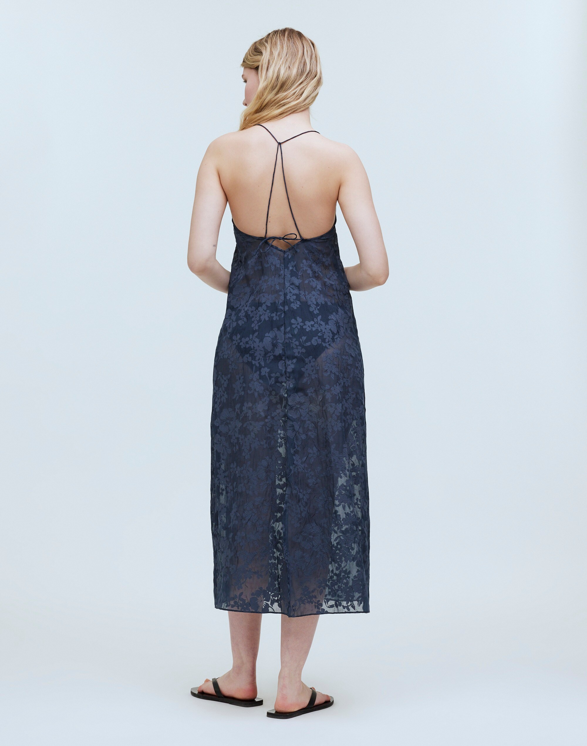 Floral Halter Cover-Up Midi Dress