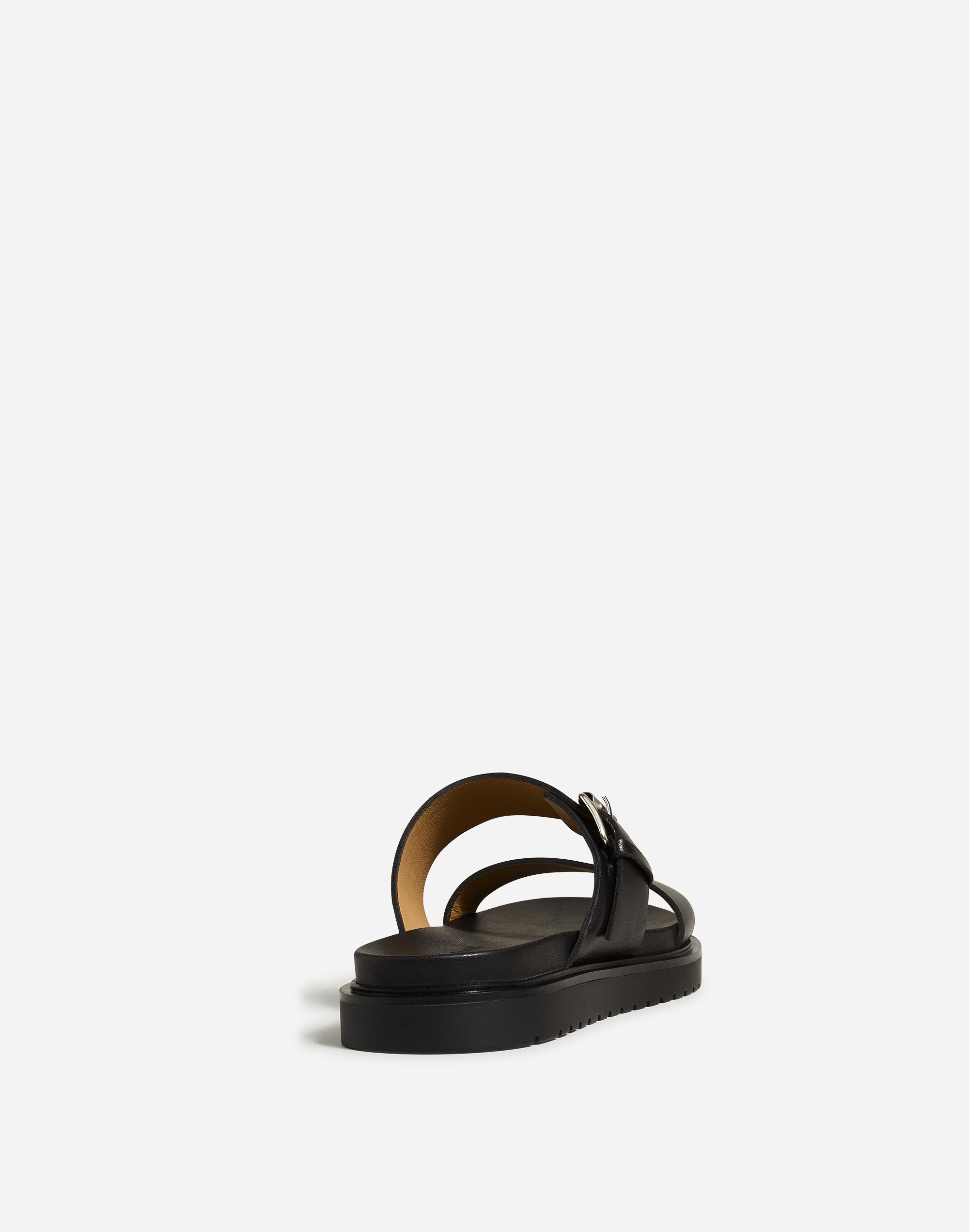 Shop Mw The Dee Double-strap Slide Sandal In True Black