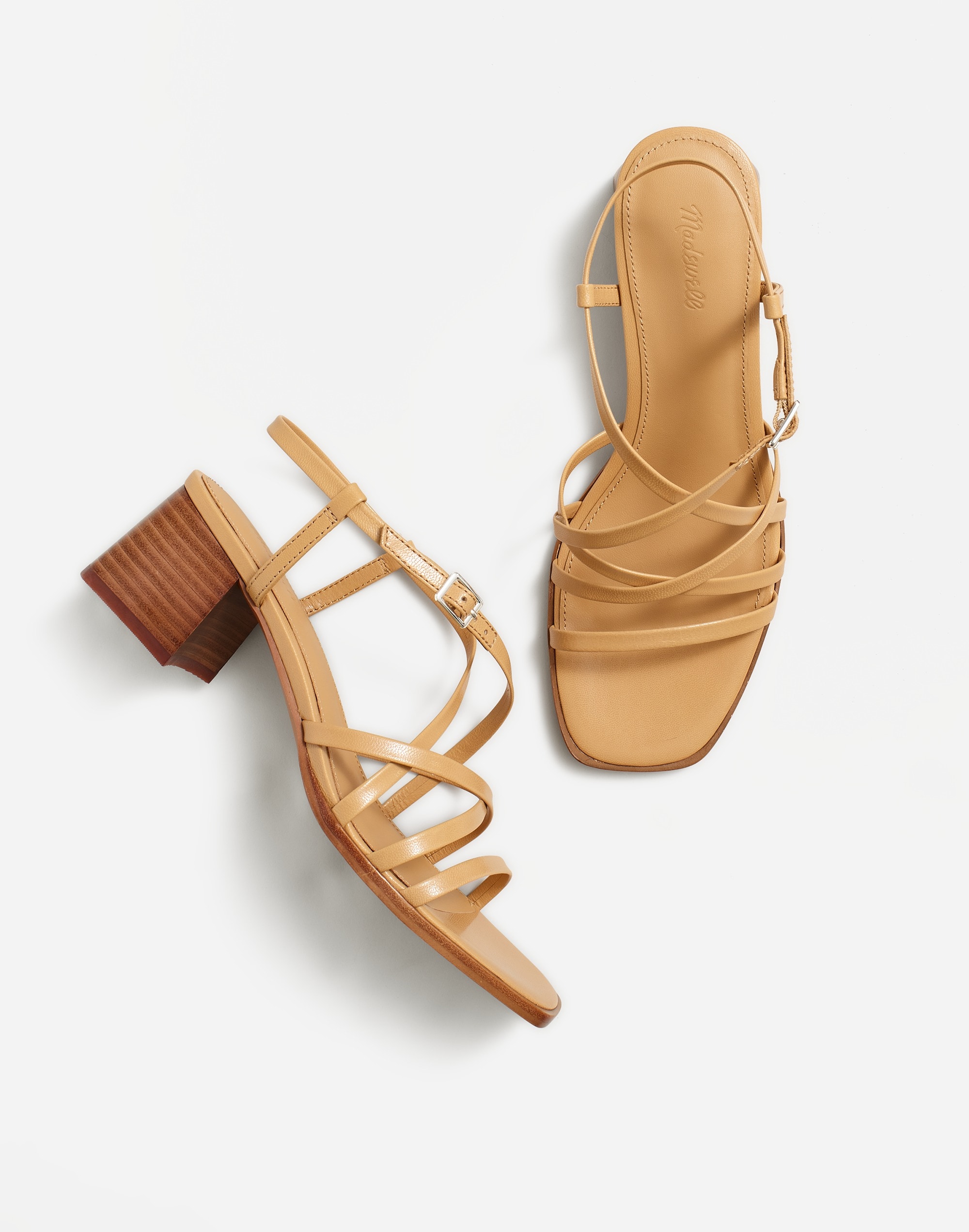 Mw The Alissa Strappy Sandal In Amber Brown